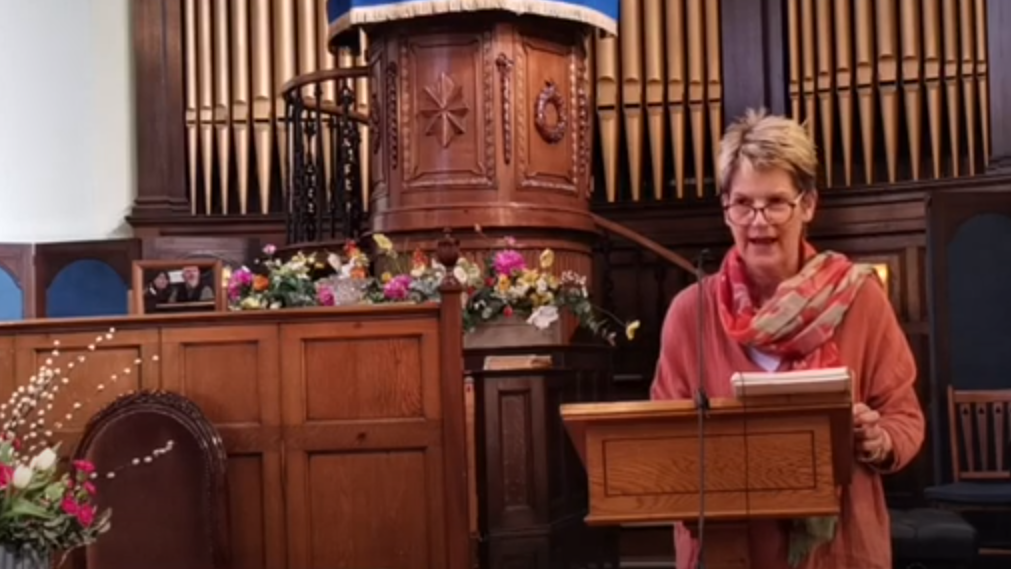 24th April 2022 with a reading from Nicola McDowell and a solo from Jenny Bourke