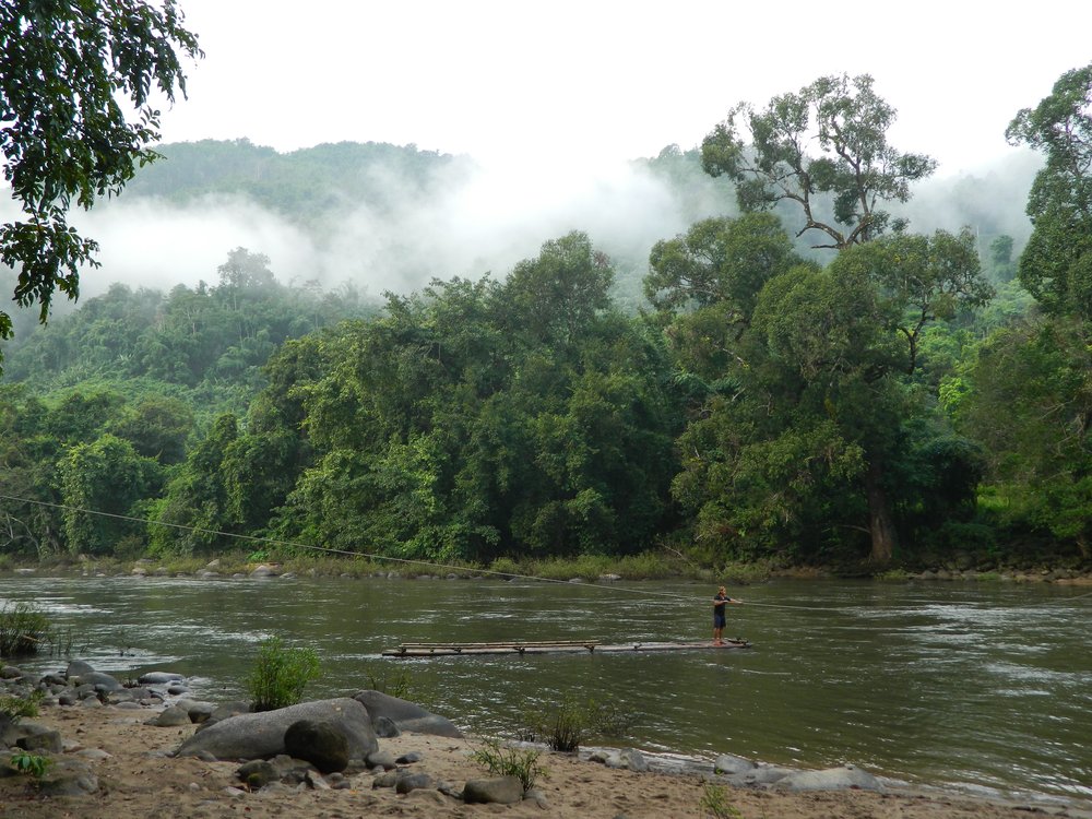 River crossing, Indigenous Karen style