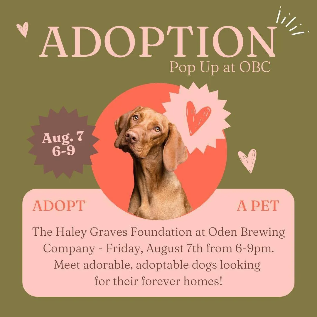 Looking for your new best friend? 🐾 The Haley Graves Foundation is popping up from 6-9 with adorable adoptable dogs, so come by, say hi, and maybe meet your perfect match. 💕 @haleygravesrescue 

🌮 Taco Bros will be serving from 5-9, so grab some t