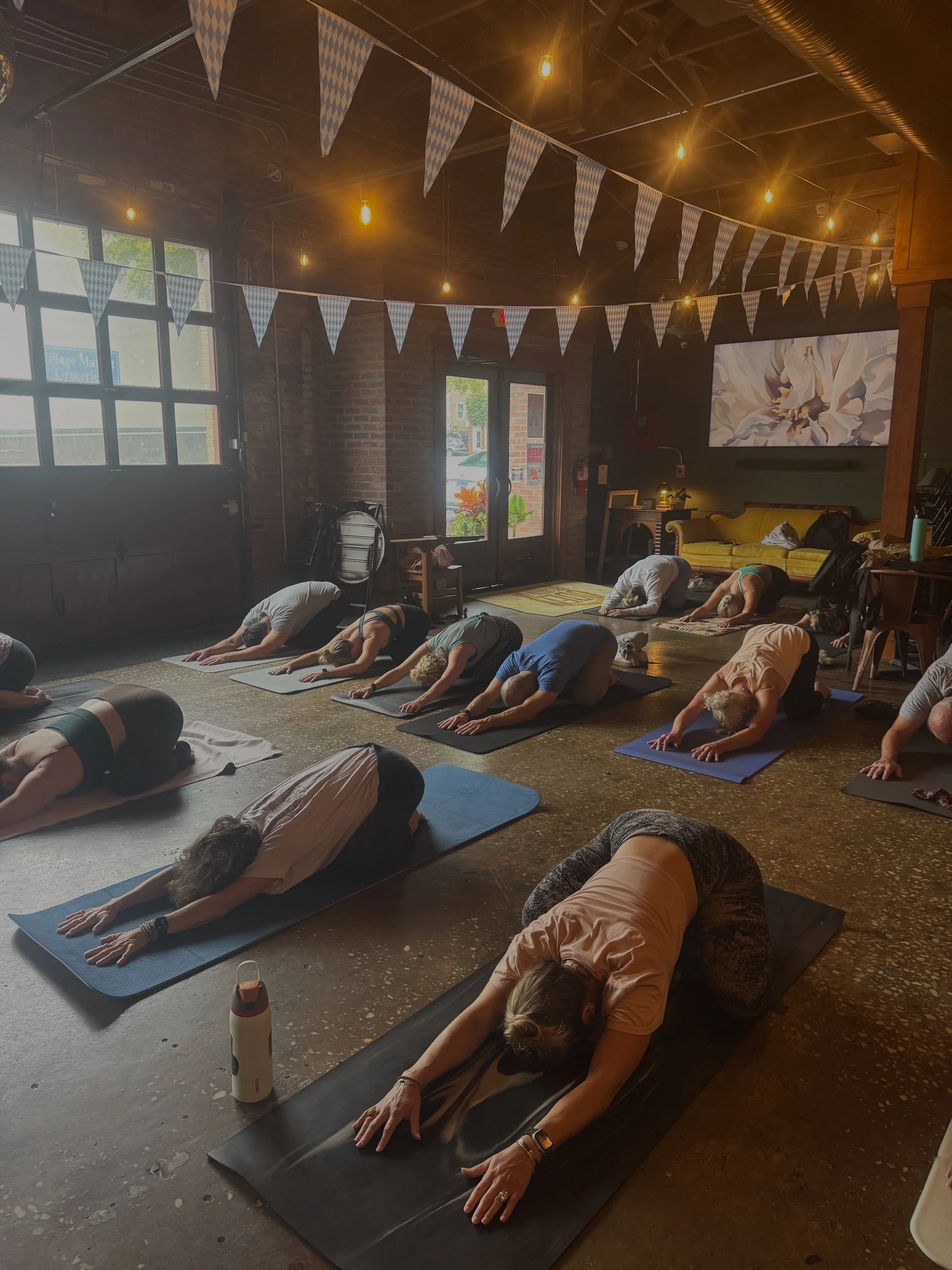 You deserve a extra long stretch for the long weekend! Join us for Yoga on Tap, Sunday 9.6 at 10am! $10 includes a post flow mimosa!
