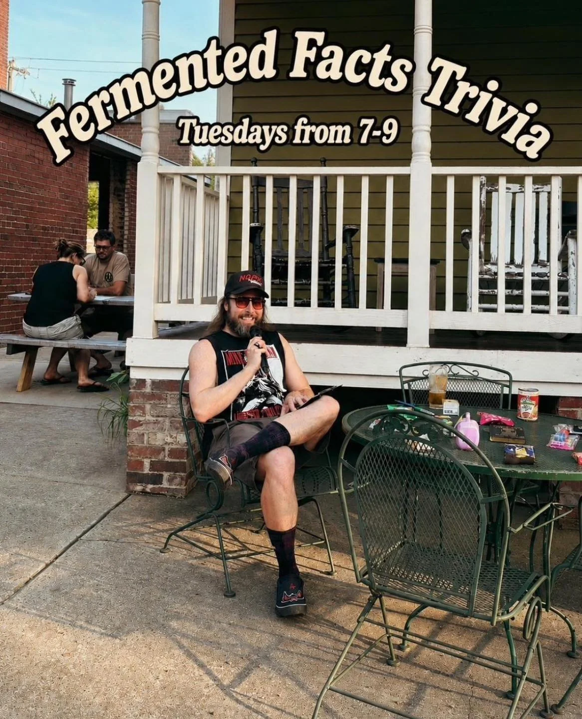 Perfect night for trivia in the beer garden!!
@don_keybrain (Don) is back tonight from 7-9 with 4 rounds of trivia and plenty of funky prizes 🤪

Oden Run Club meets at 6: all paces welcome! Stick around until 7 for the post-run raffle. @odenrc 

Foo