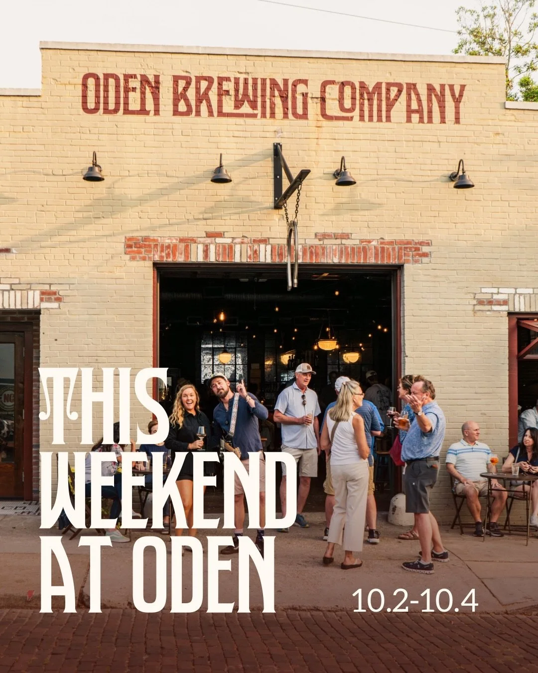 This Weekend at Oden 

Friday 10.2 
Initialize the band 8-11 @initializeband 

Saturday 10.3
Nate Gerry 8-11 @nategerrymusic 

Sunday 10.4
Yoga on Tap 10am $10 🧘&zwj;♀️
No RSVP required 
Slow Jam Sunday 
Live Music with @annnabroooke &amp; @mark_kin