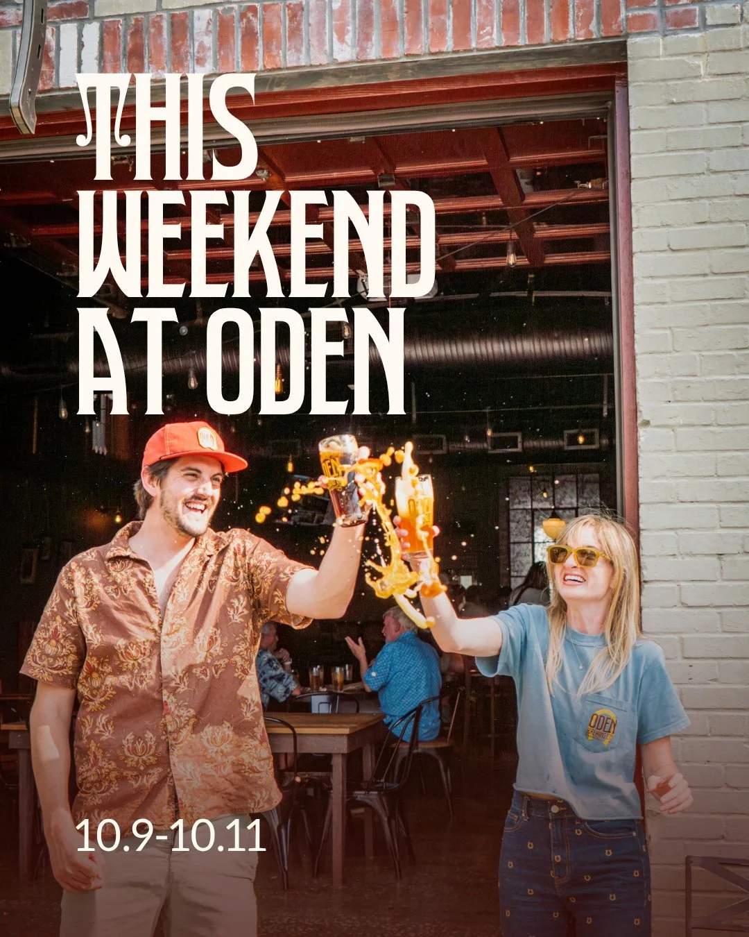 This Weekend at Oden

Friday 10.9
Live Music with @hawkstagram 8-11

Saturday 10.10
COLLEGE GAME DAY!
Check out our schedule and let us know if you want us to add your game. 

Sunday 10.11
Yoga on Tap 10am
$10 includes a post flow beverage, no RSVP r