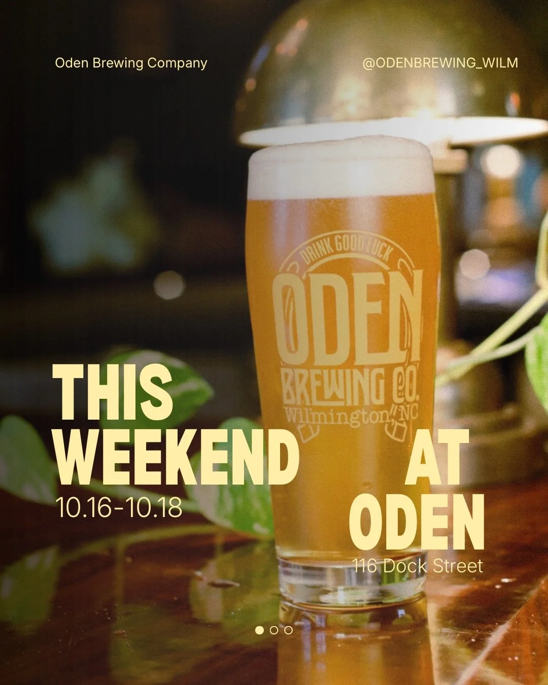 This weekend at OBC Wilmington! 

10.16 We are open 12-4pm and are closing for a private event at 4pm

10.17 OPEN at 11am
Paella Pop Up with @lamarsaladaspanishmarket 5-8pm
Live Music: Delia Stanley 8-11pm

Sunday 10.18 
Yoga on Tap $10 includes post