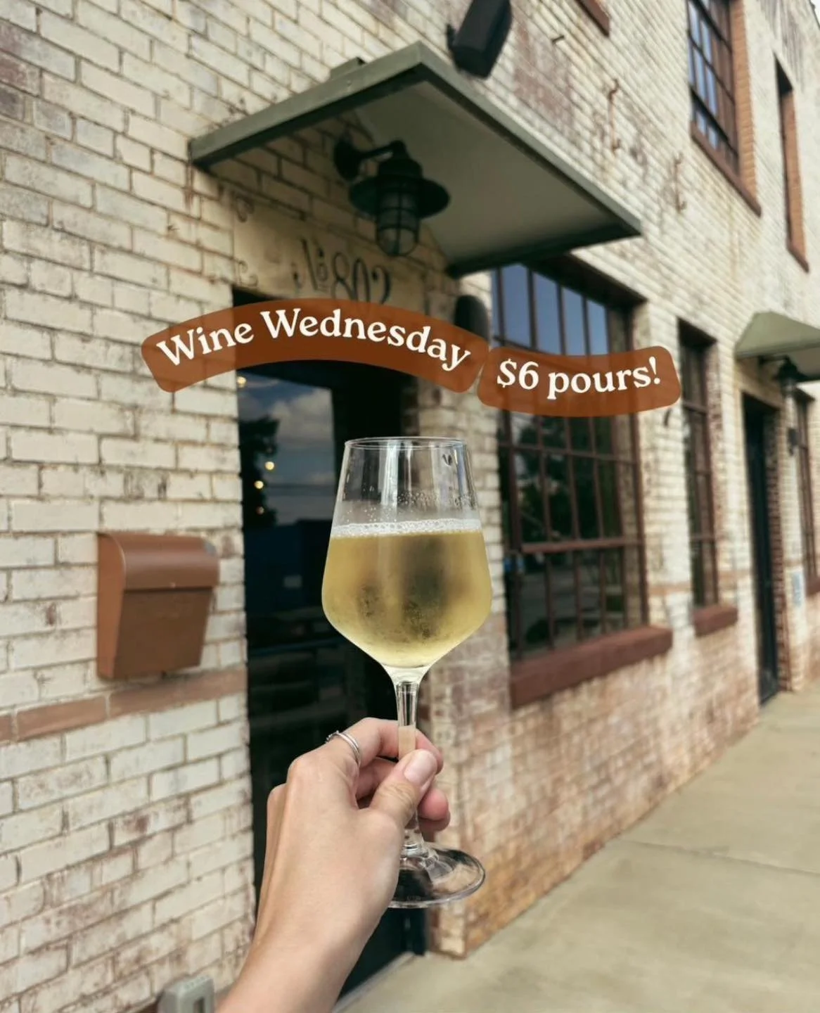 Happy hump day, treat yourself to a $6 glass of wine (or as many as you want) 🥂

The beer garden is open and the weather is perfect ☀️

Food Truck: Send it Sammies 5-9 
@senditsammies