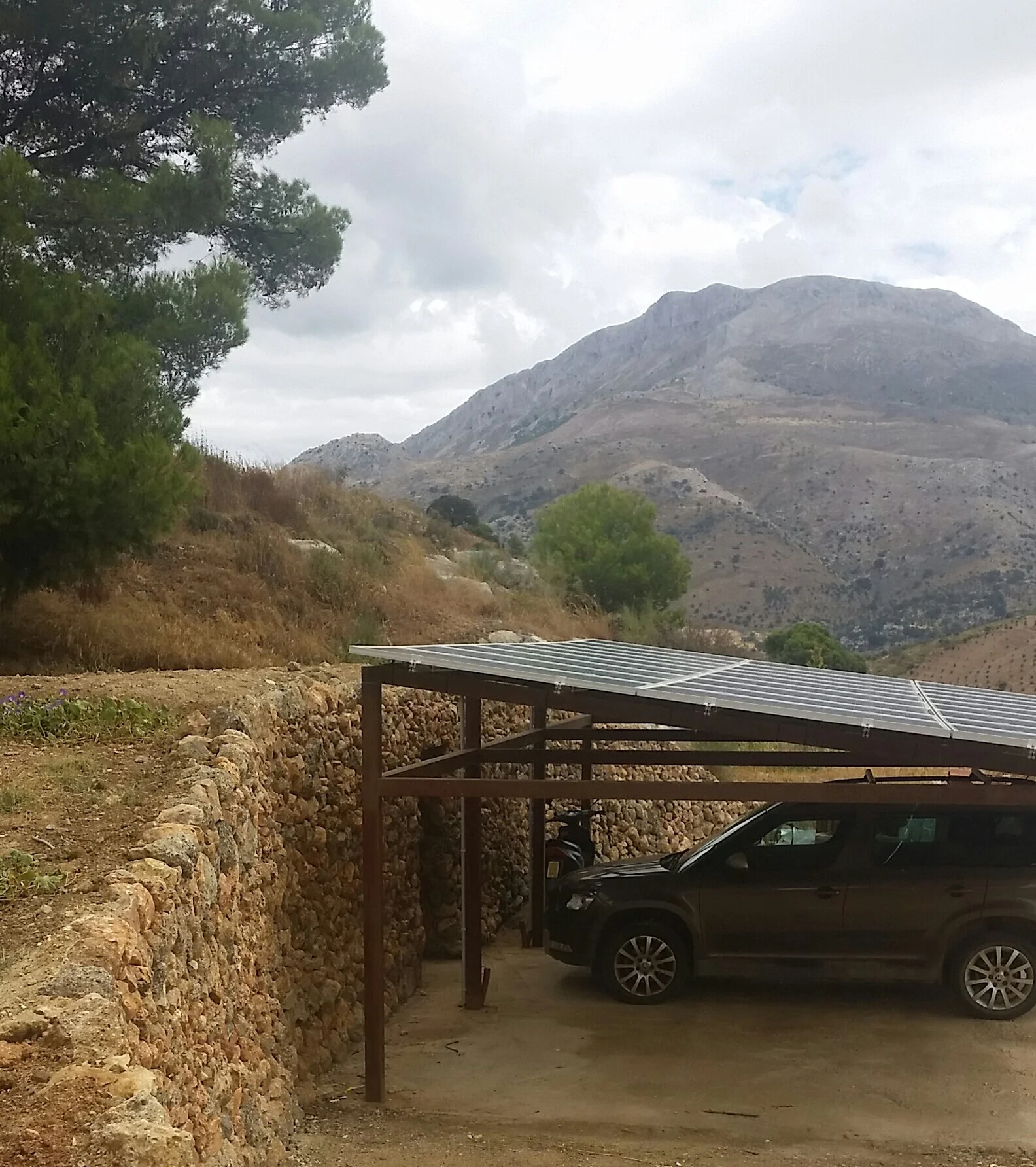 Solar panels & shady parking underneath