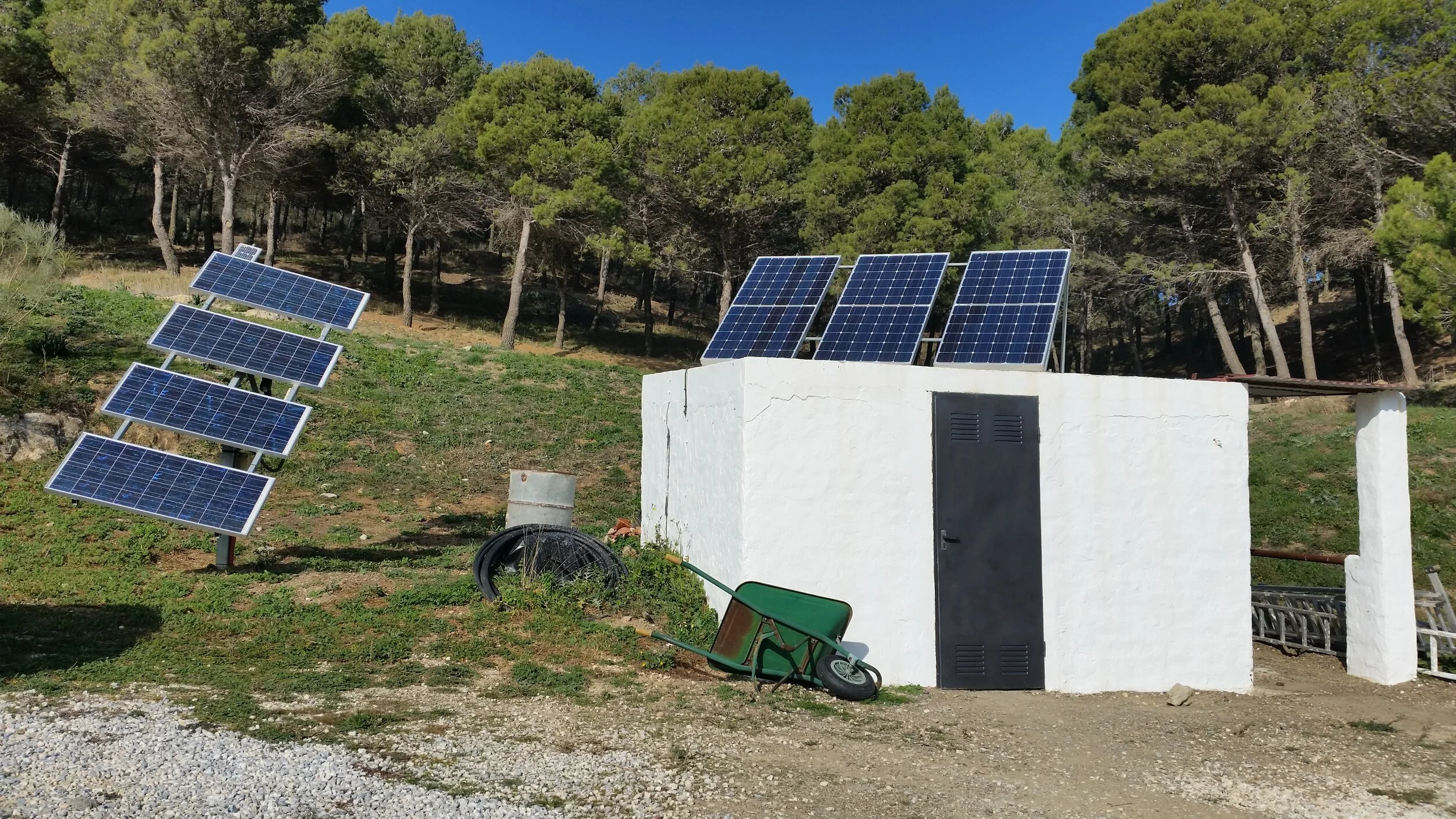 solar panels on day 1