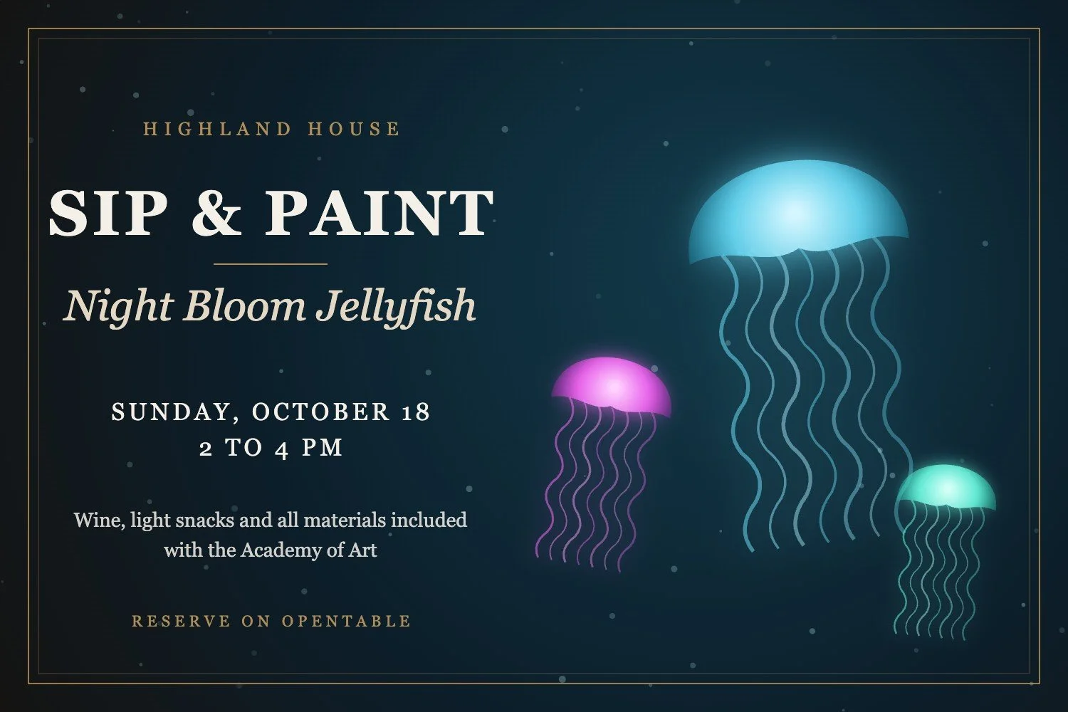 Sip & Paint: Night Bloom Jellyfish