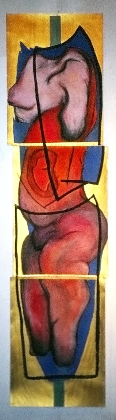 (Perugia 19 cleaned)Dolci armature installation, Canada Days Two person exhibition (Michèle Deslisle),July 1987, Perugia Italy.jpg