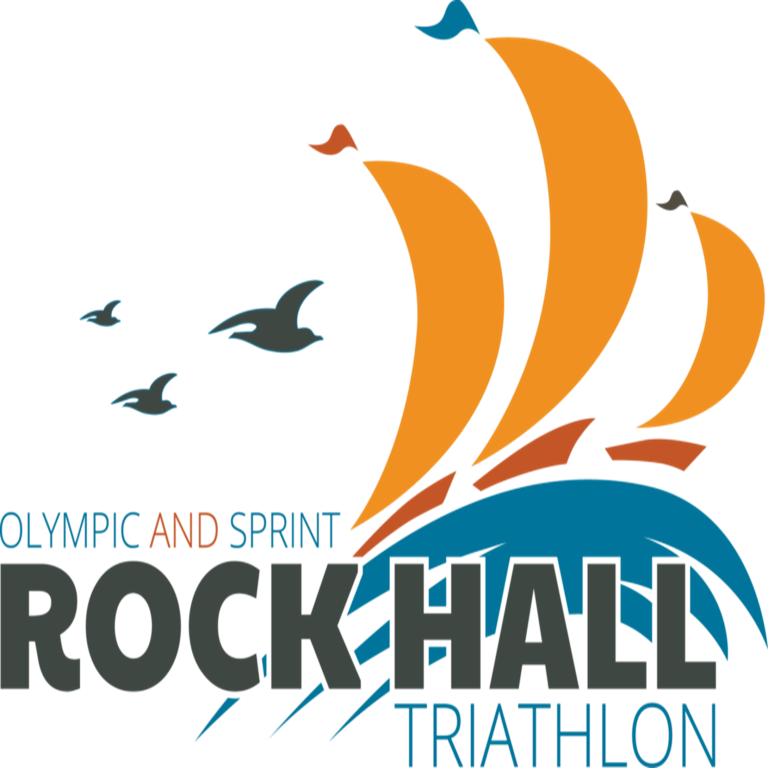 Logo for Ocean State and Rock Hall International with stylized fish and sailboats in blue, orange, red, and yellow colors.