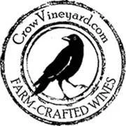 Logo of Crow Vineyard featuring a black crow inside a circular border with text