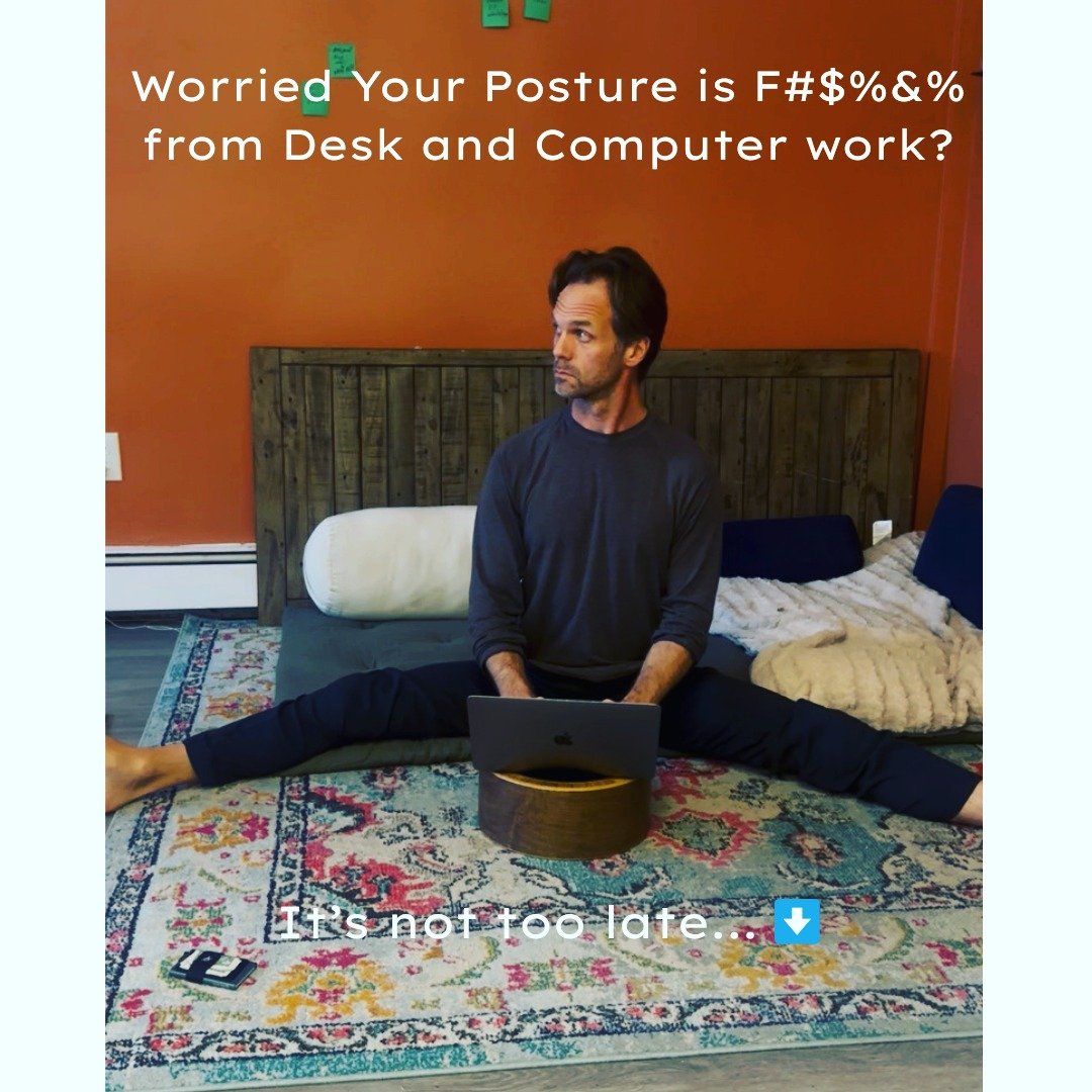 "I'm worried that by the time I stop doing so much desk work, my posture will be so f#@&amp;*$ that I won't be able to move well and enjoy life afterwards."
Does this resonate? 😬
You've tried:

Ergonomic chairs
Exercise routines
Chiropract