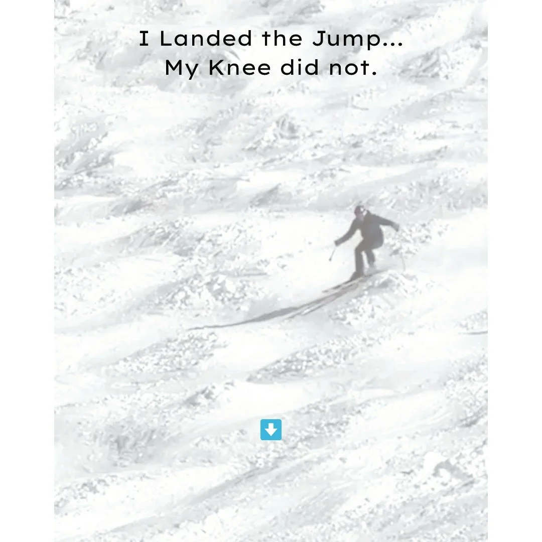 I landed a 360&deg; on skis. My knee... less so. 😅
That little pop sent me down a rabbit hole of self-judgment &mdash; "act your age," "you should know better" &mdash; but here's the real lesson:
Getting older doesn't mean doing 