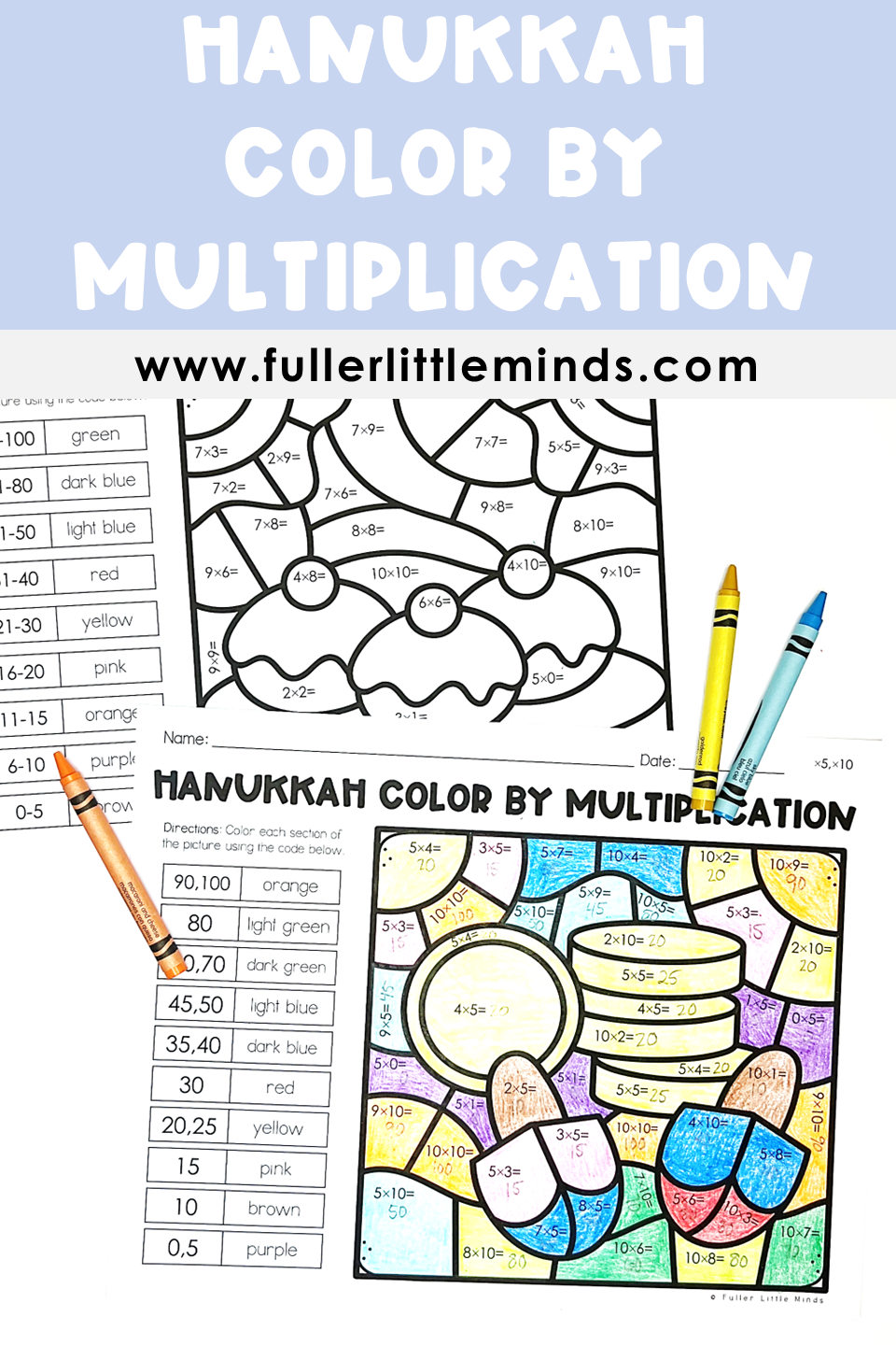 Resource Overview: Hanukkah Color by Multiplication