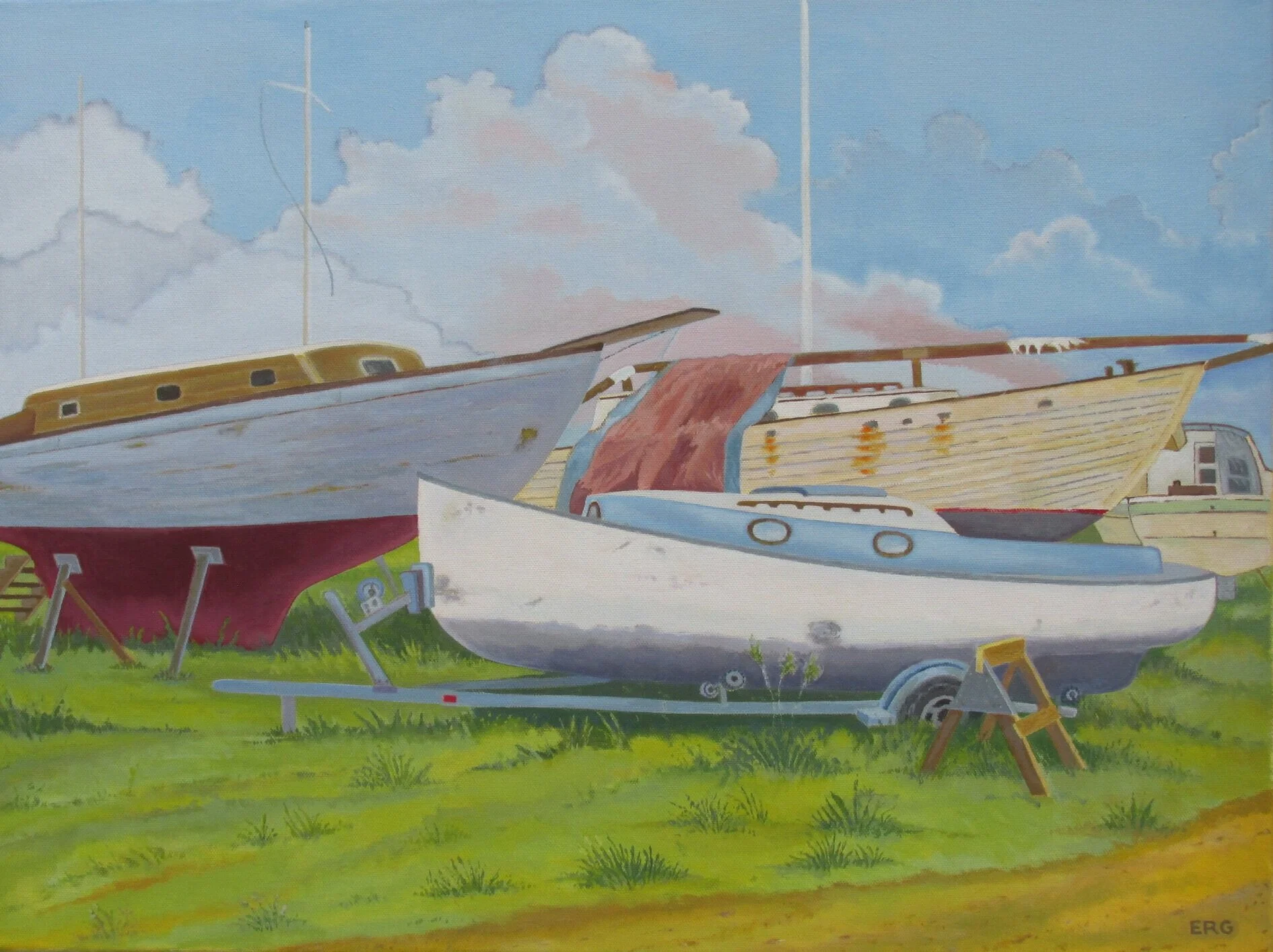 Three Older Boats at Beaton’s Boatyard