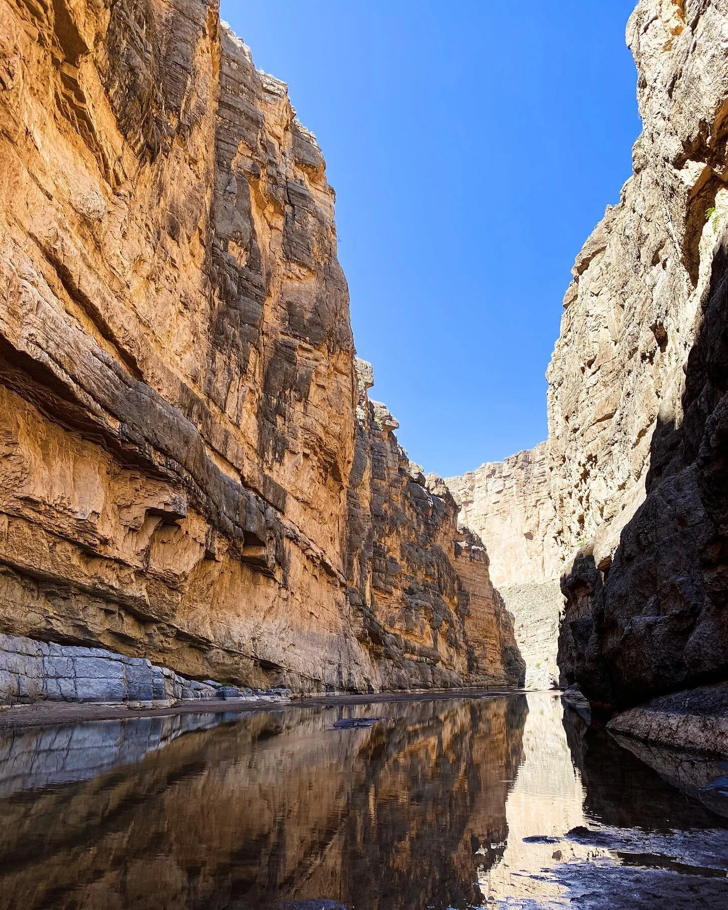 Hiked through the Santa Elena Canyon at Big Bend and stood on the border. #bigbendnps