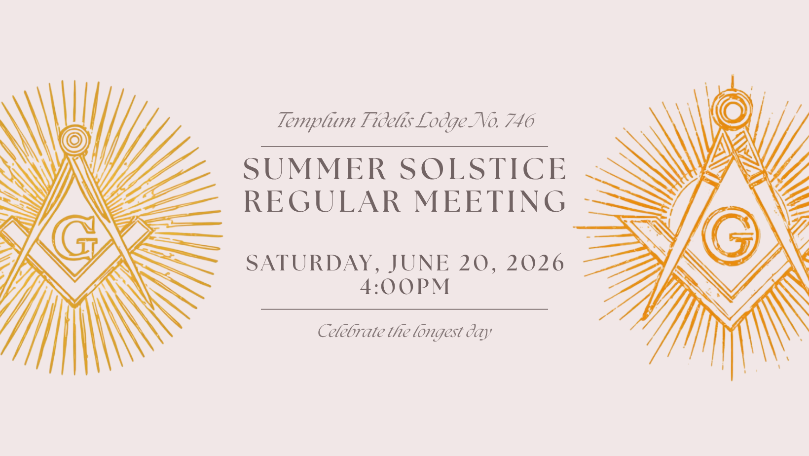 Summer Solstice Celebration - Regular Meeting