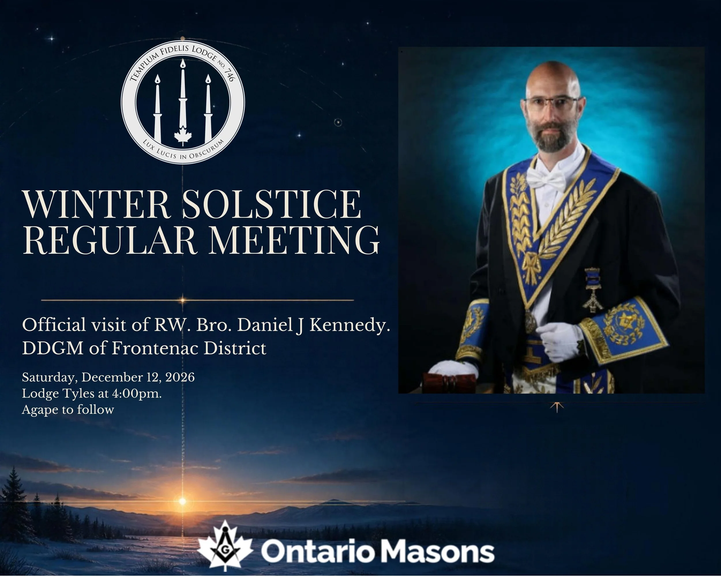 Winter Solstice Regular Meeting - Official Visit of the DDGM