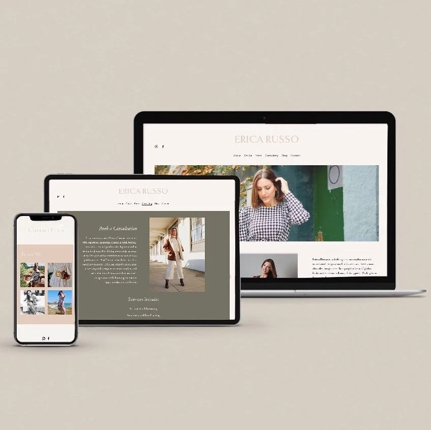 Just finished working on a website for @erica.russo  just a simple calling card to easily show her work and credentials. Clean design with calming colors. Loved working with you!