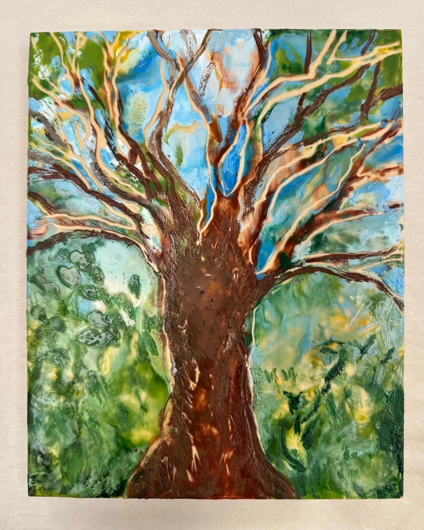 Fun experimenting with Encsustic! Thanks for the tutorial @tracyspadafora 😄