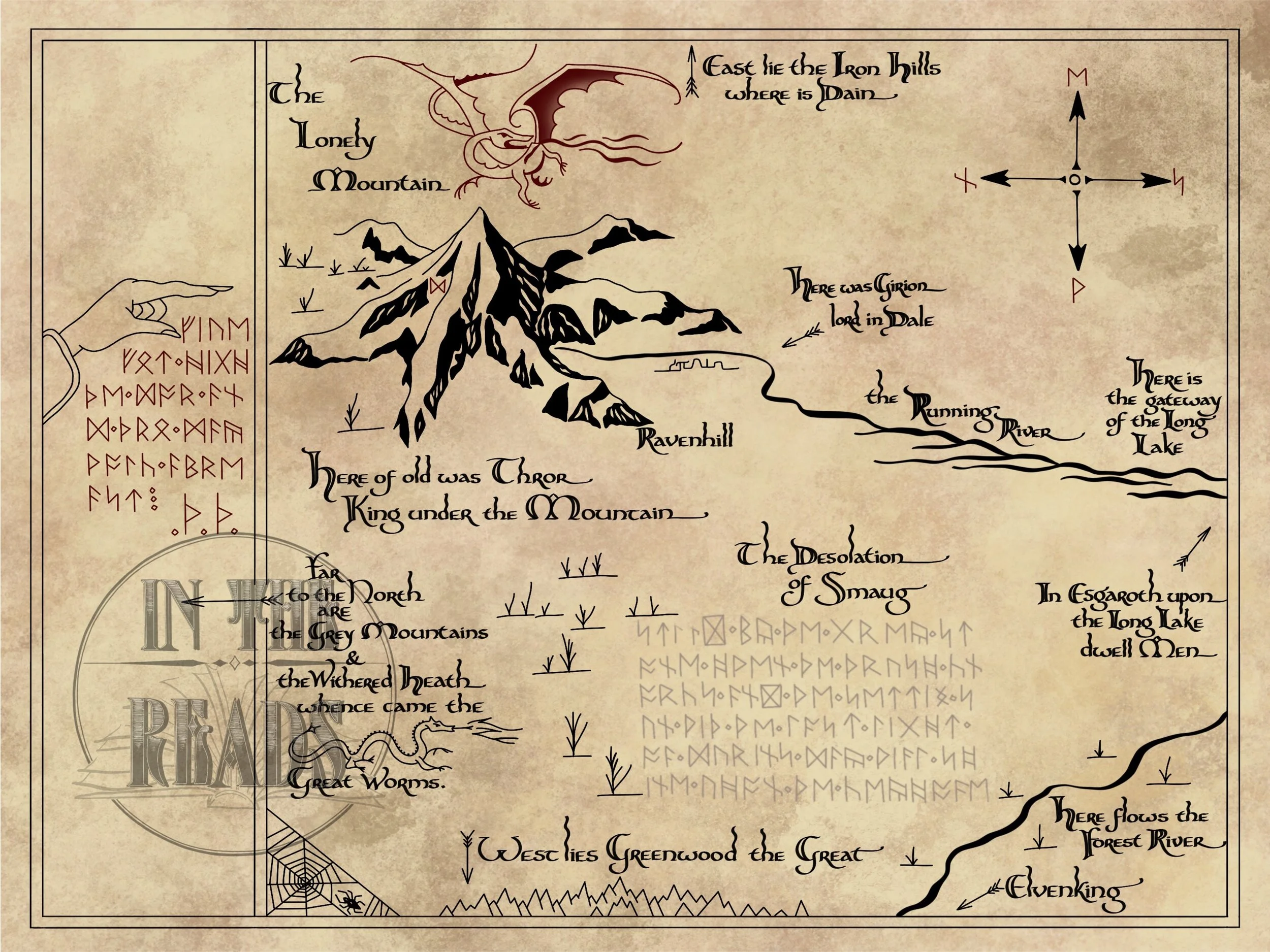 Hobbit Map Lonely Mountain Hobbit Map Lonely Mountain
