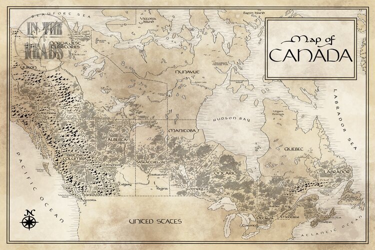 Tolkien Style State Maps Tolkien Style State/Country Maps — In The Reads