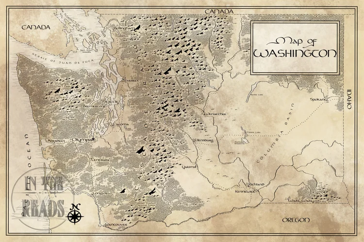 Tolkien Style State Maps Tolkien Style State/Country Maps — In The Reads