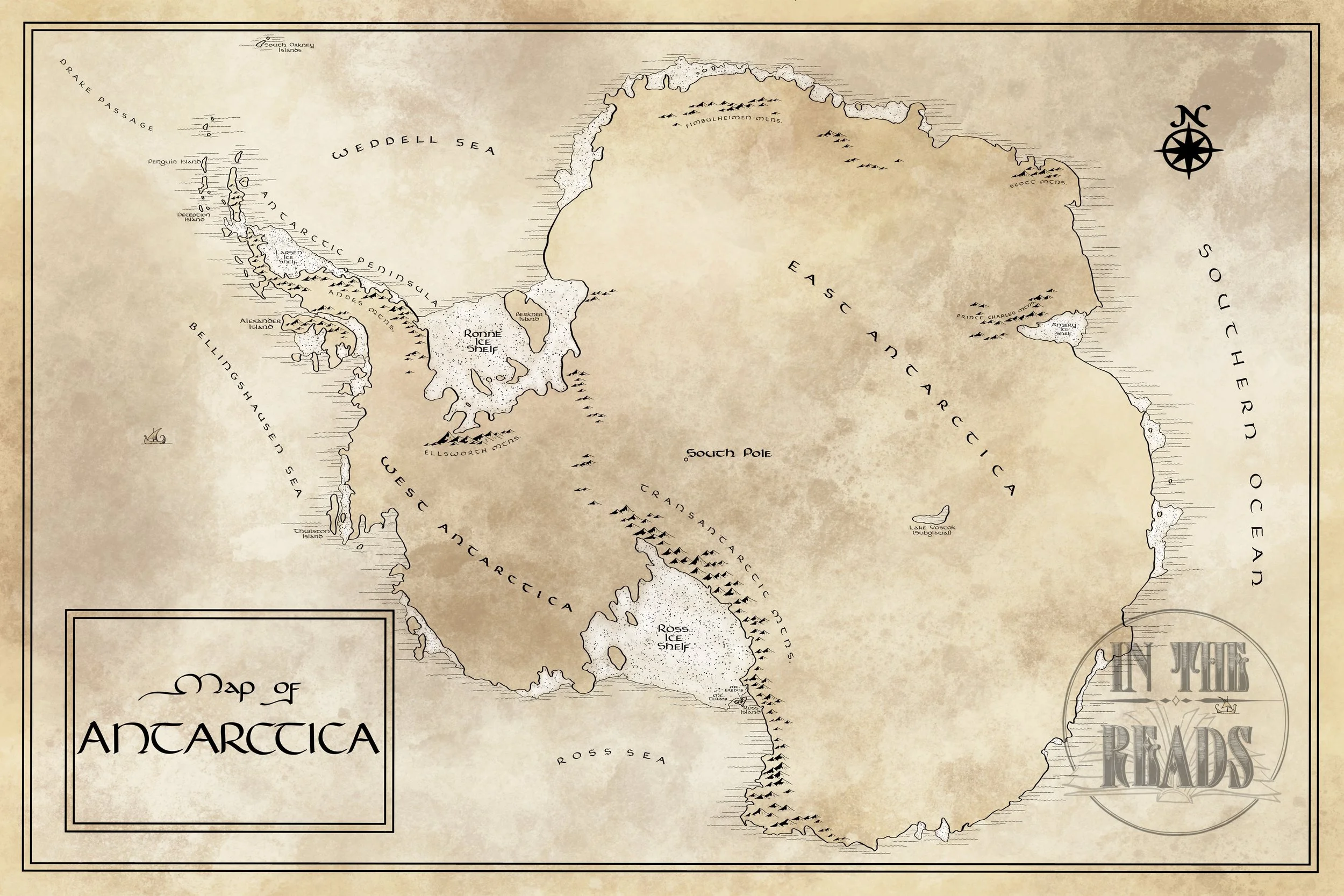 Antarctica  Map