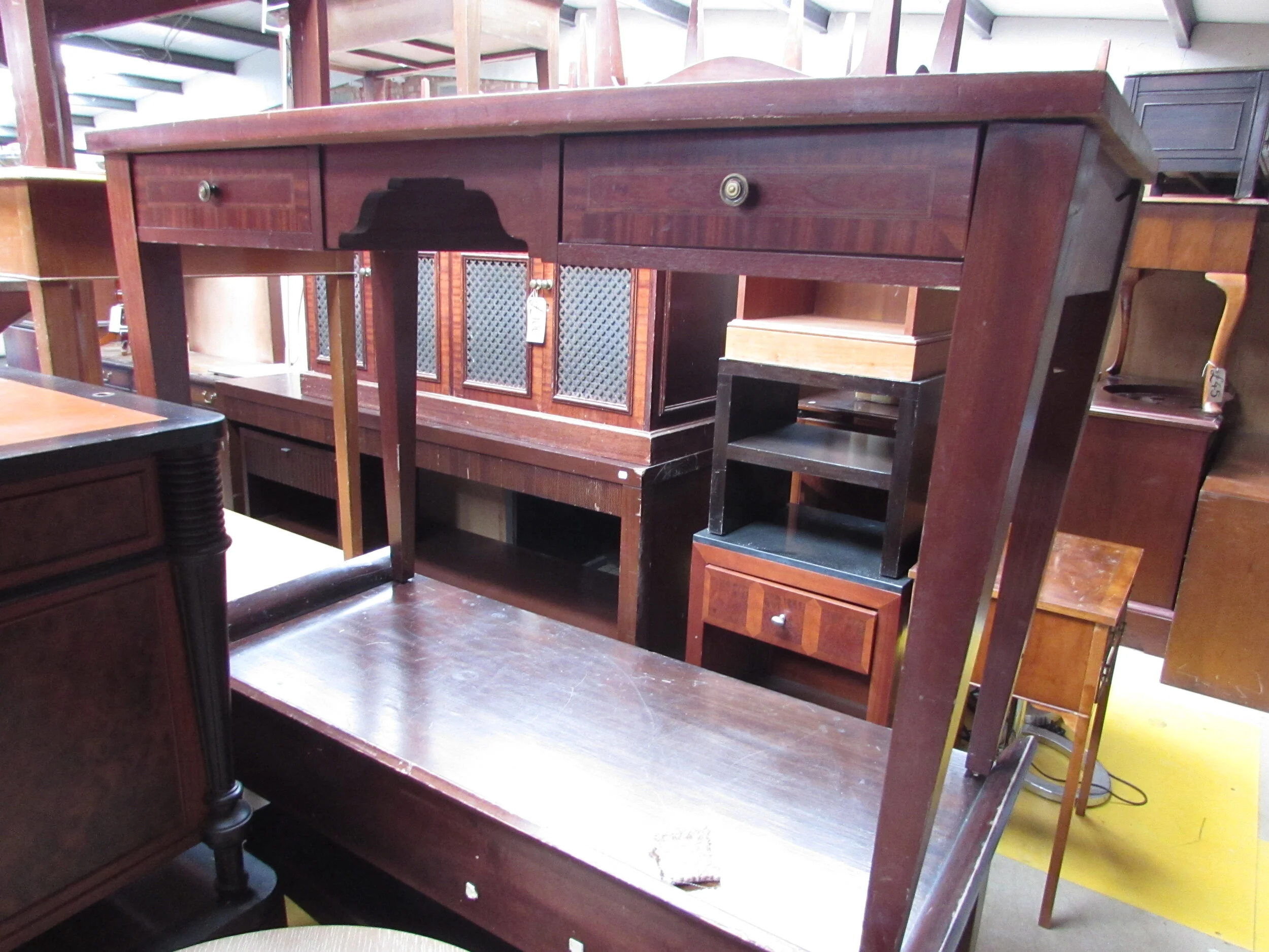 Mahogany veneer desks