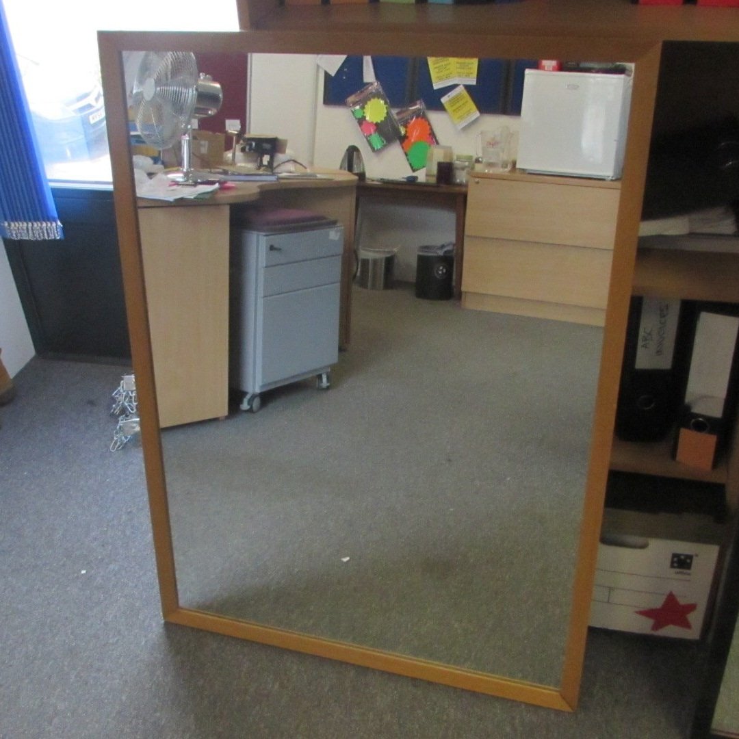 Blonde/Dark wood framed mirrors