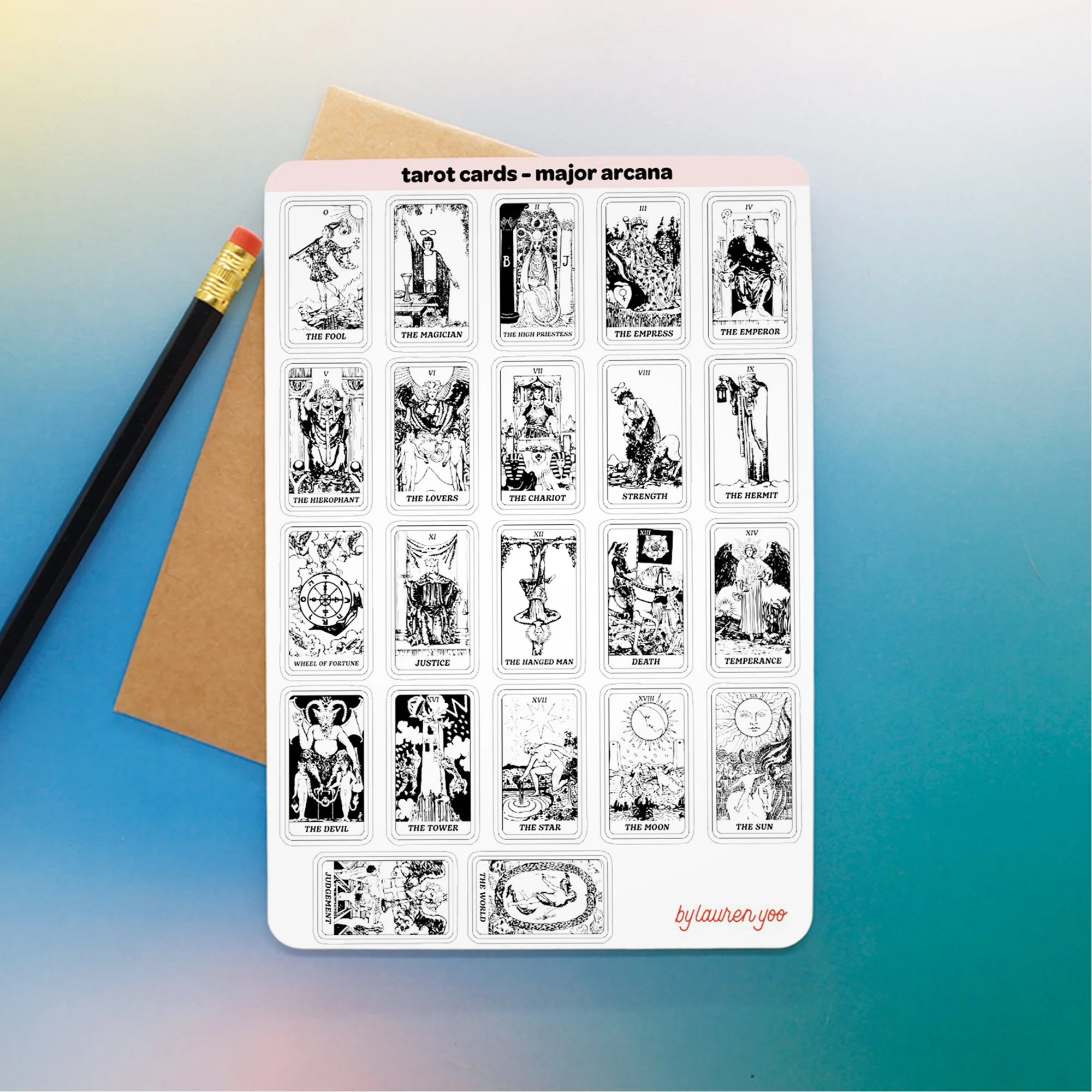 Mini Tarot Card Stickers