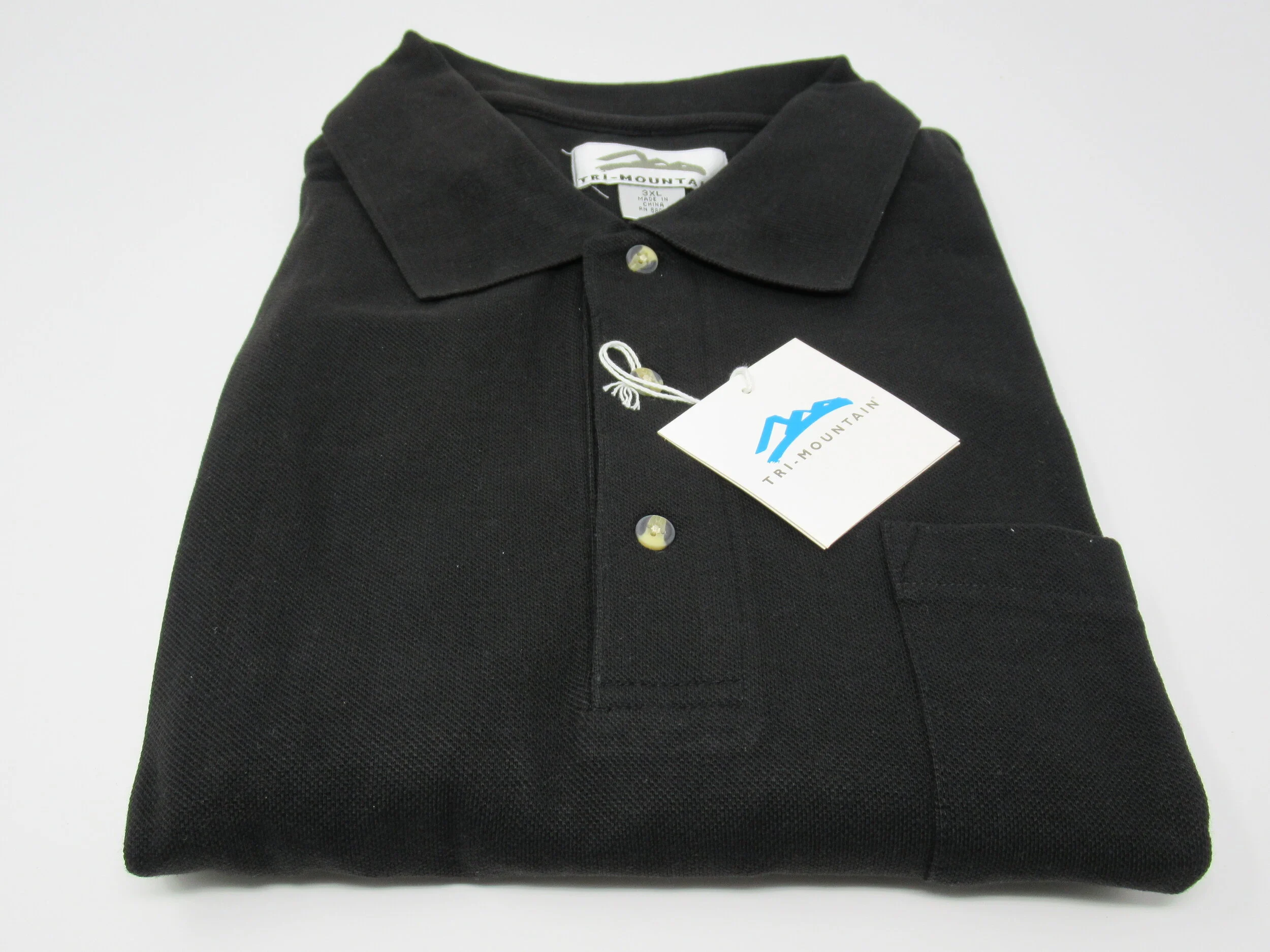 Black Knit Short Sleeved Shirt - No Logo - 3XL
