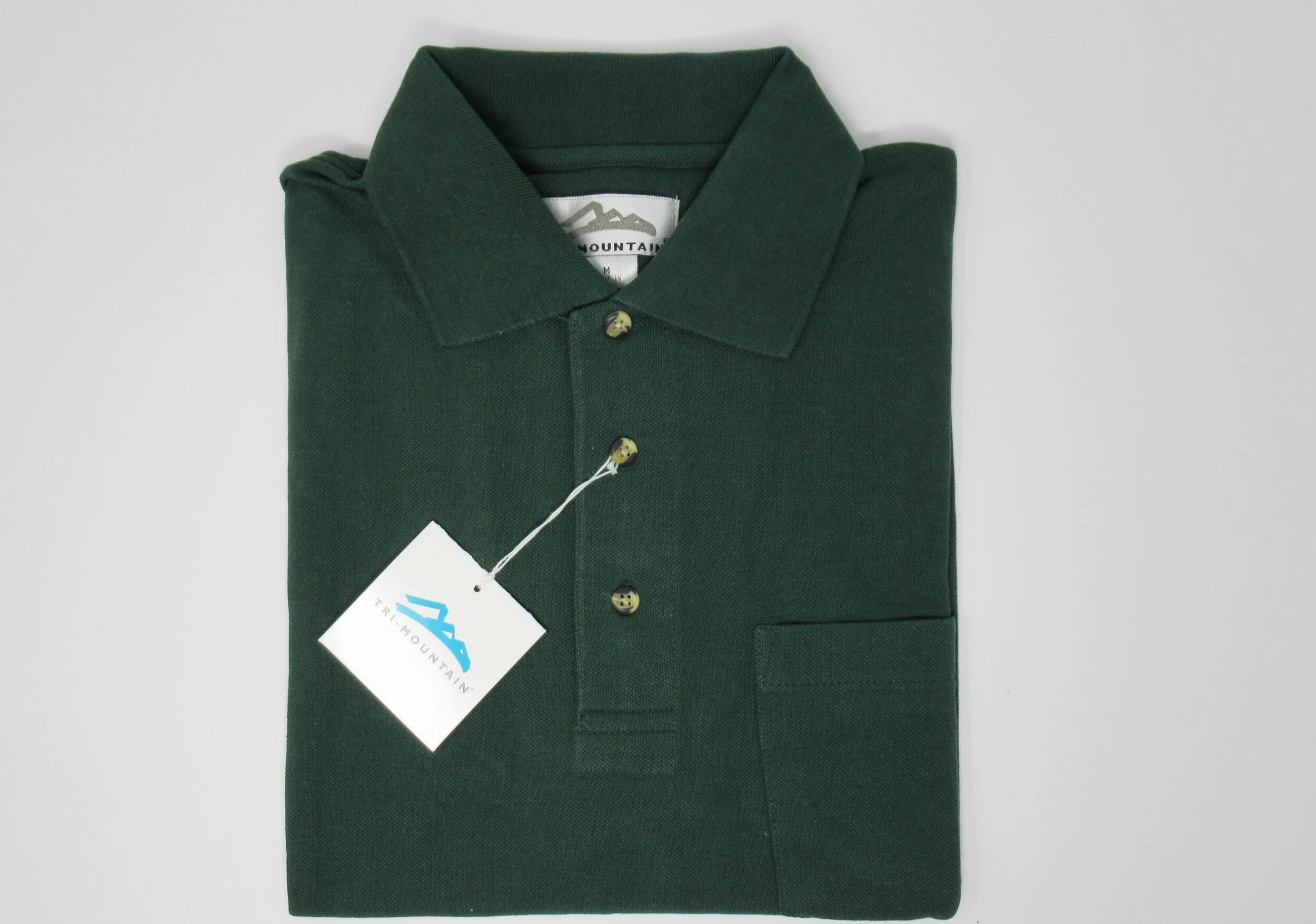 Green Knit Short Sleeved Shirt - Medium - No Logo