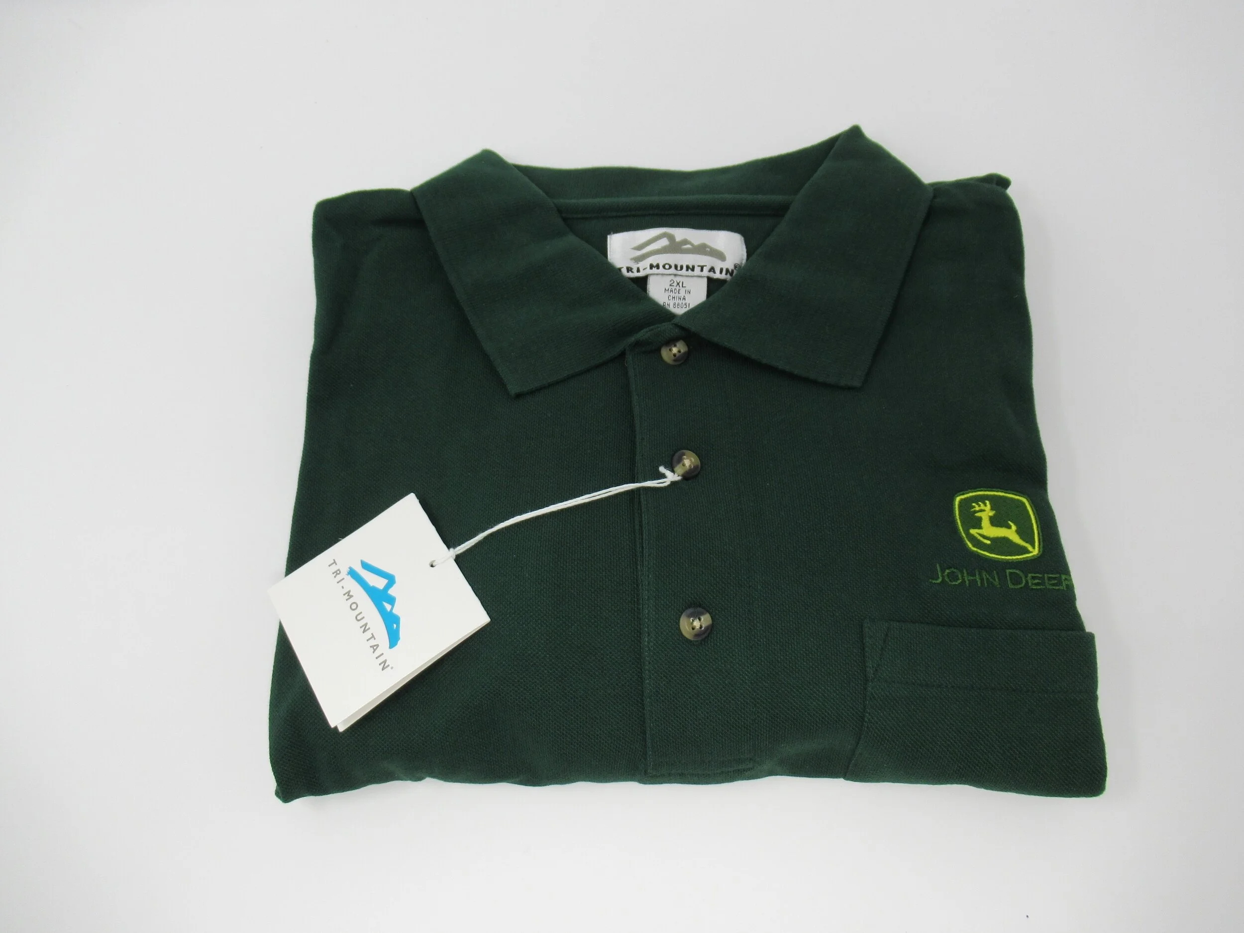 Green Knit Short Sleeved Shirt - Medium - W/Logo