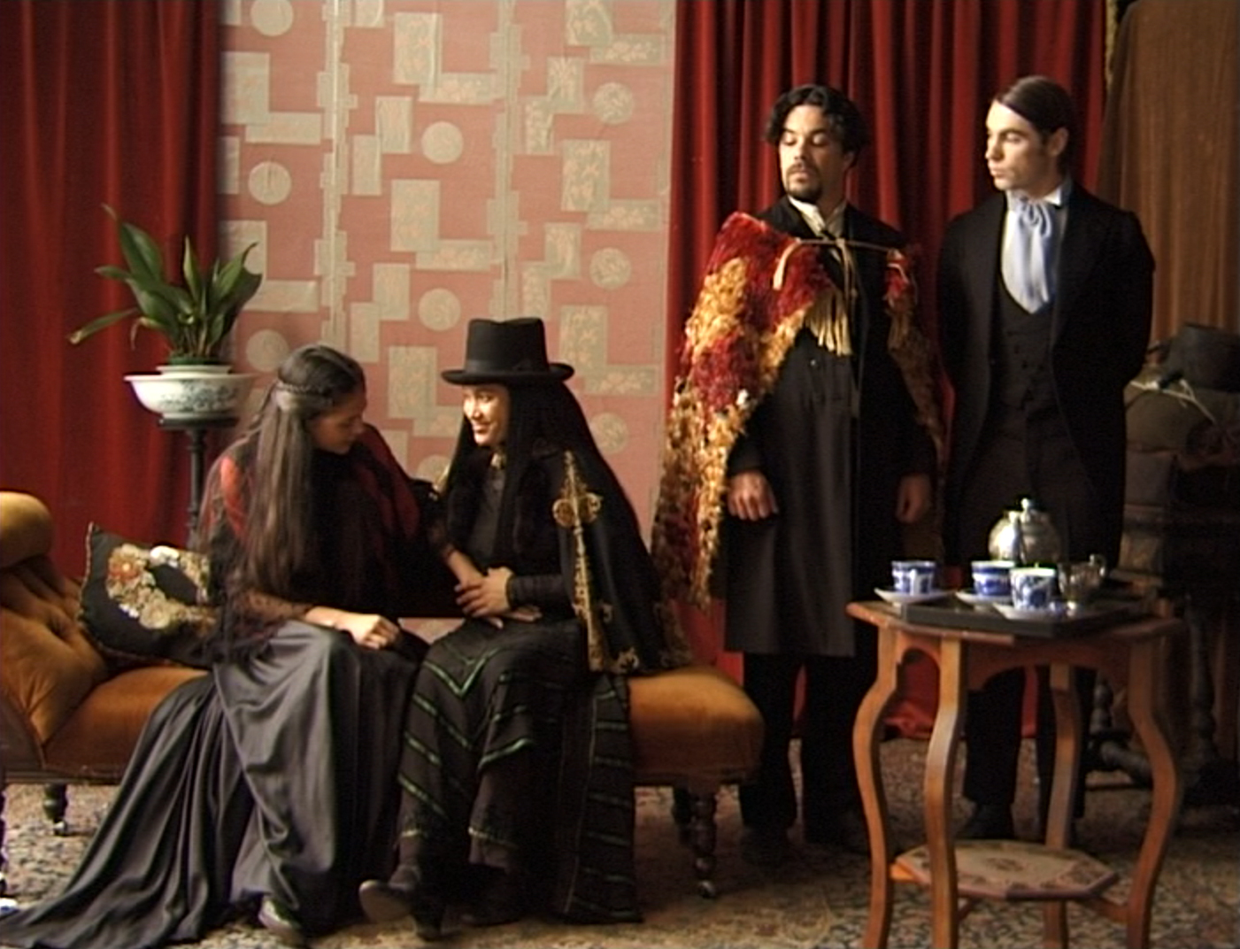 Originally commissioned by Te Papa Tongarewa, to begin this project Reihana sifted through the museum’s collection of nineteenth-century photo portraits of Māori. Taking these portraits as a starting point, she dressed up her Māori friends in old-fashioned and contemporary outfits and recorded them on video as if they were posing for a photographic portrait.