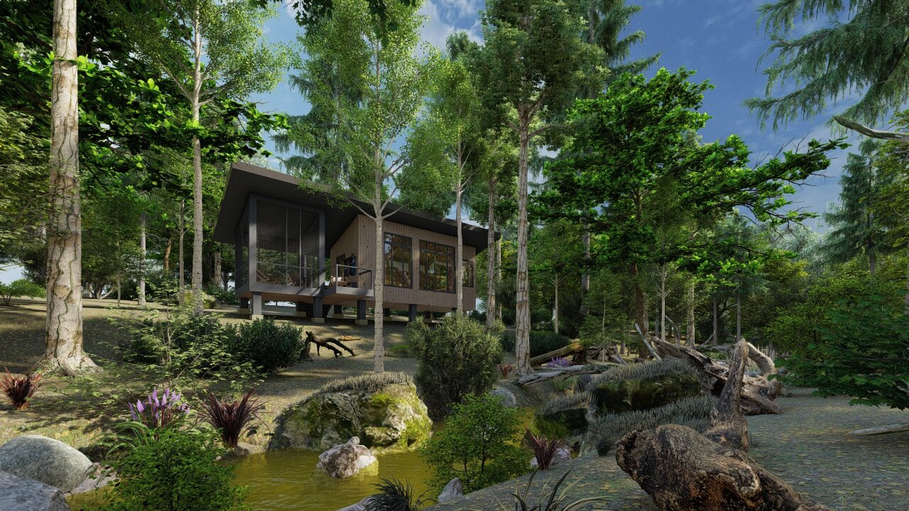 Vermont Camping Cabin in Collaboration with Helicon Works Architects