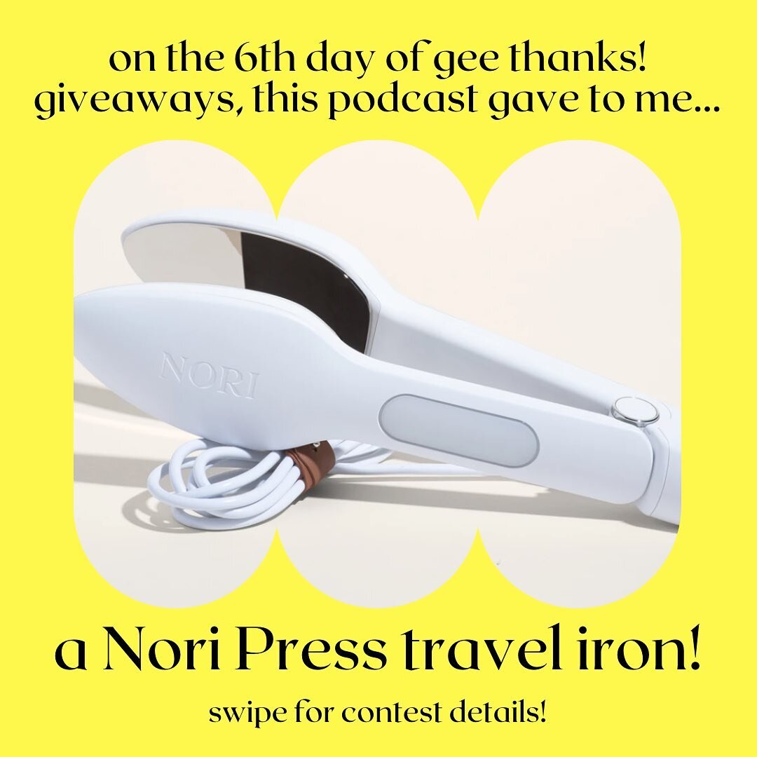 PS &mdash; SWIPE to see if you won the Foreo skincare set and the @joldef virtual consult!

💥We&rsquo;re giving a chic Nori Press travel iron!

💥Here are the rules: Follow @geethanksjustboughtitpod, like this post and tag a friend. 

💥Want 50 extr