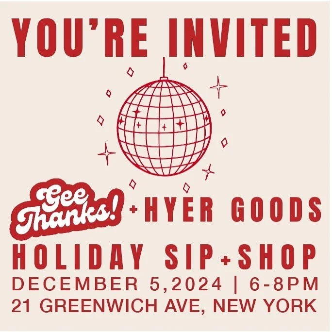 Comment SHOP to get the RSVP link ❤️

NEW YORK CITY GEEZERS, come shop with me at @hyergoods on 12/5! Luxury leather scraps turned into the most wonderfully chic accessories and beyond. We&rsquo;ll have some drinks and some fun gift bags for eligible