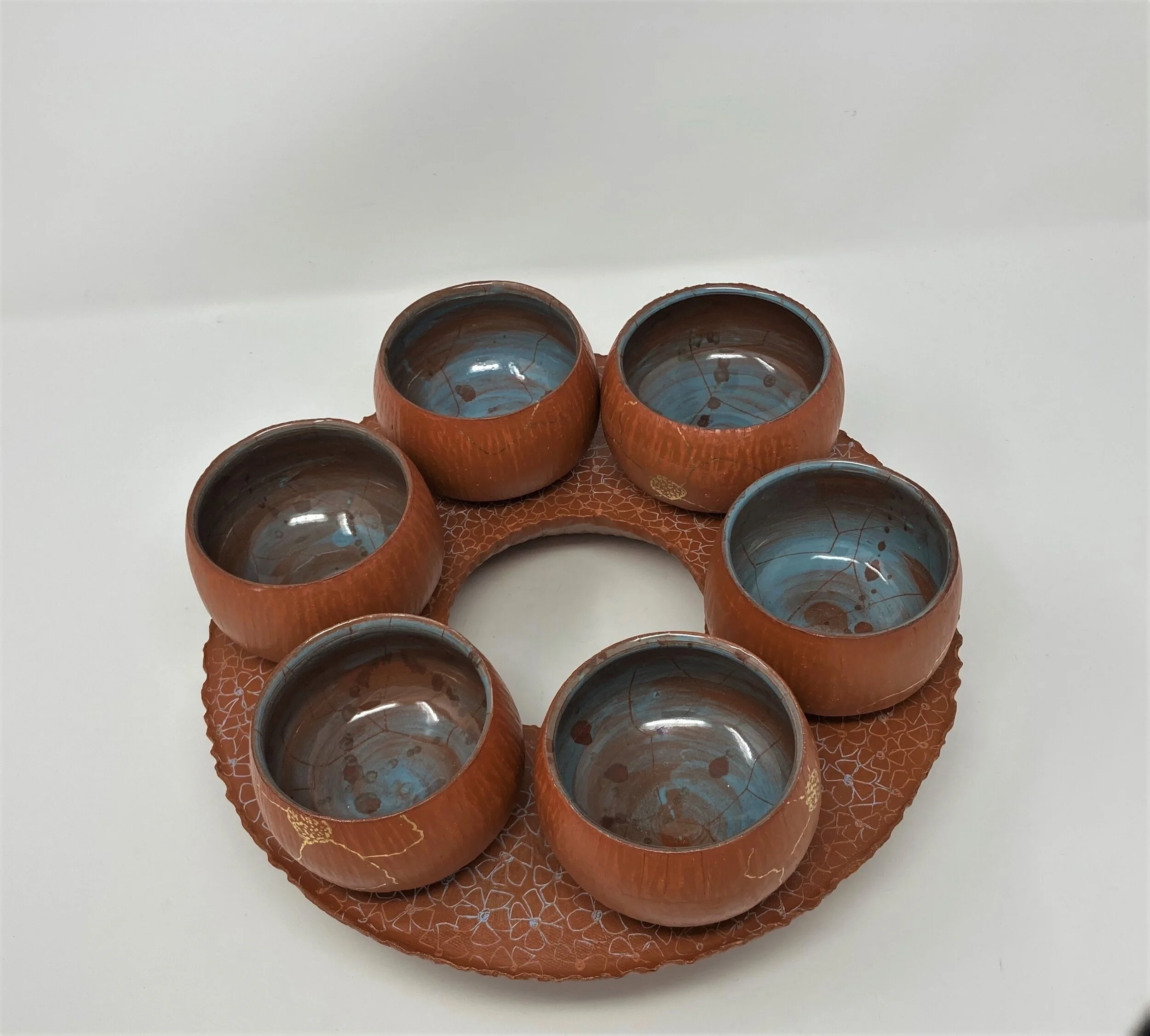 Blue teabowl set