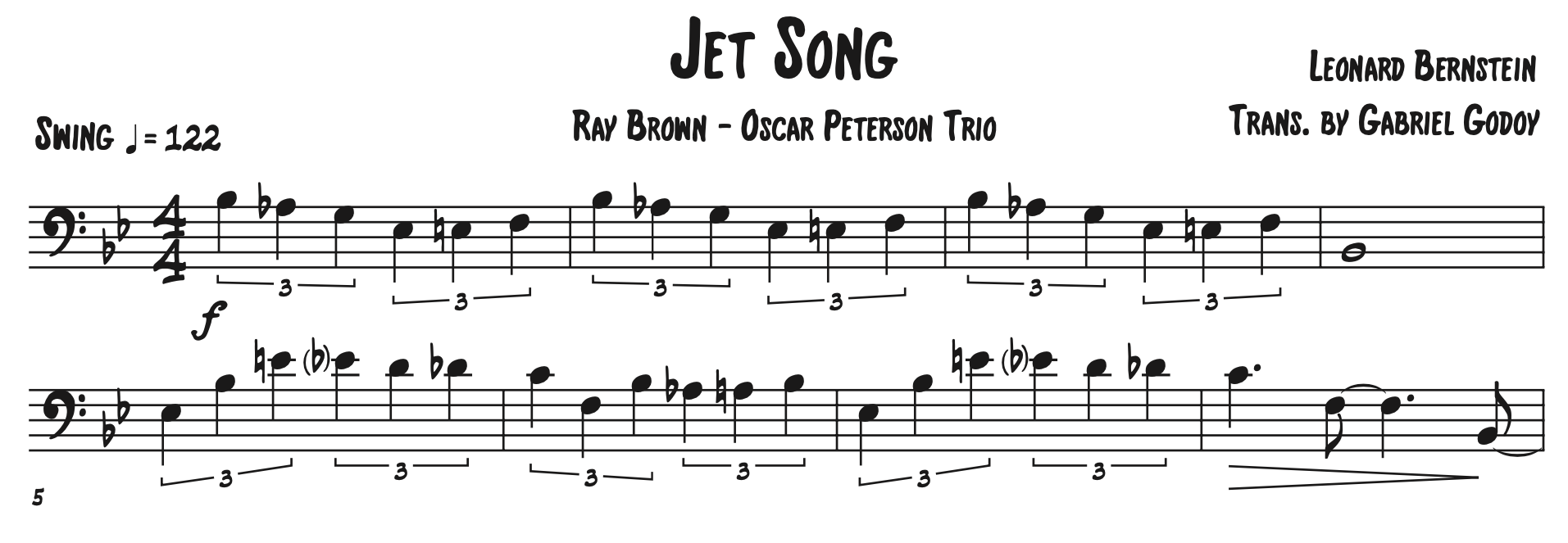 Transcription Project #1 – Jet Song