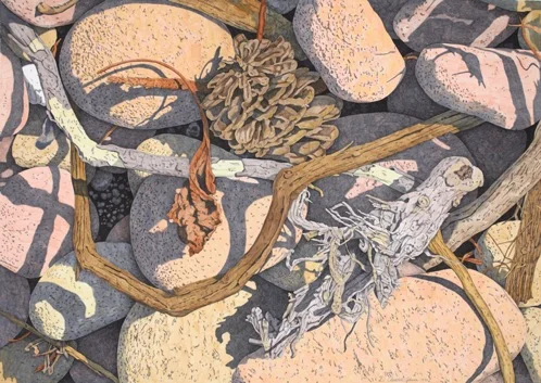 “Beachscape # 2” Pen and Ink on acid-free rag paper 28 x 40”