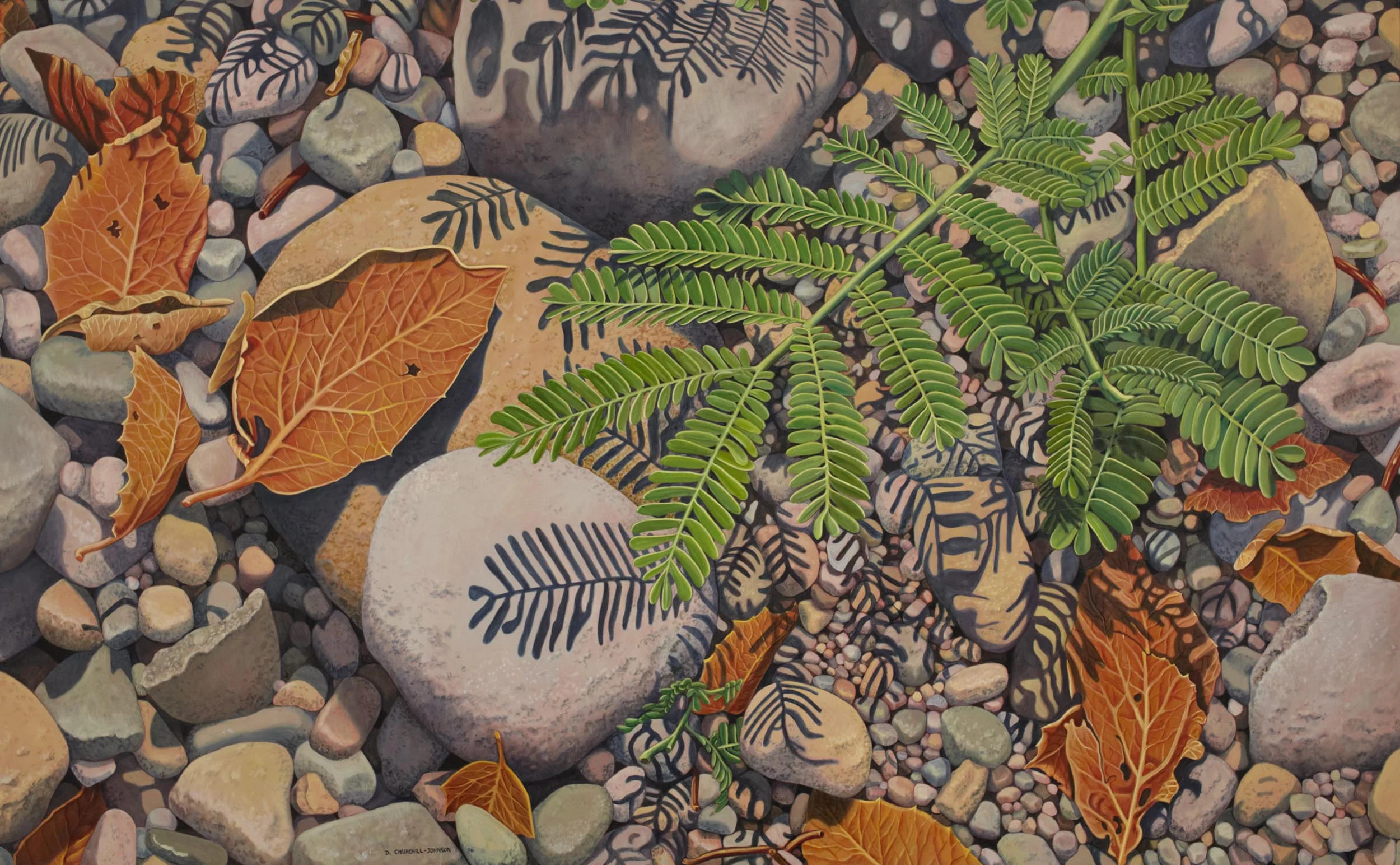 Dry Creek Under Oak, 42 x 68 inches
