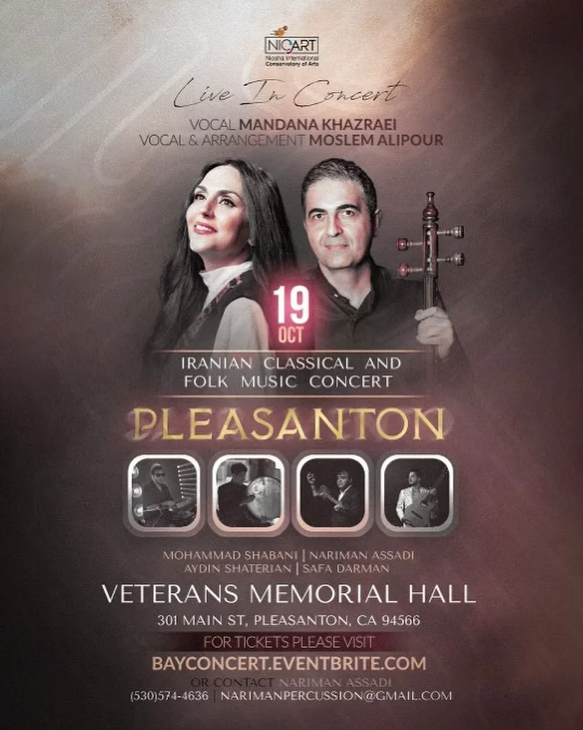 Get ready for an evening full of fun, excitement &amp; surprises! 🎉🎵😁 

With two locations to choose from, join us for a concert that celebrates the richness and vibrancy of Iranian classical and folk music, infused with modern touches. 

The perf
