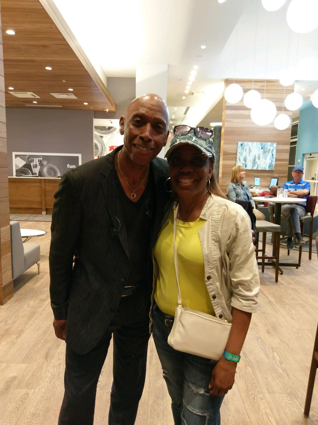 Our team member Rosie with Jeffrey Osborne