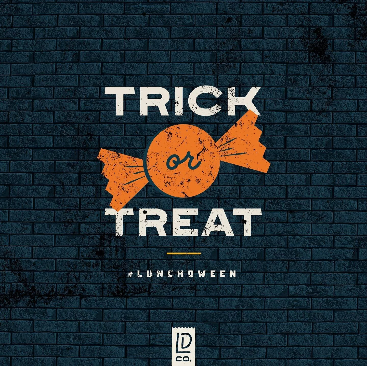 Day 13 // all tricks, no treats. 
.
(Still playing catch-up on our lunchoween posts!)
#lunchdesignco #lunchoween #graphicdesign #halloween #candy #trickortreat #typelockup
