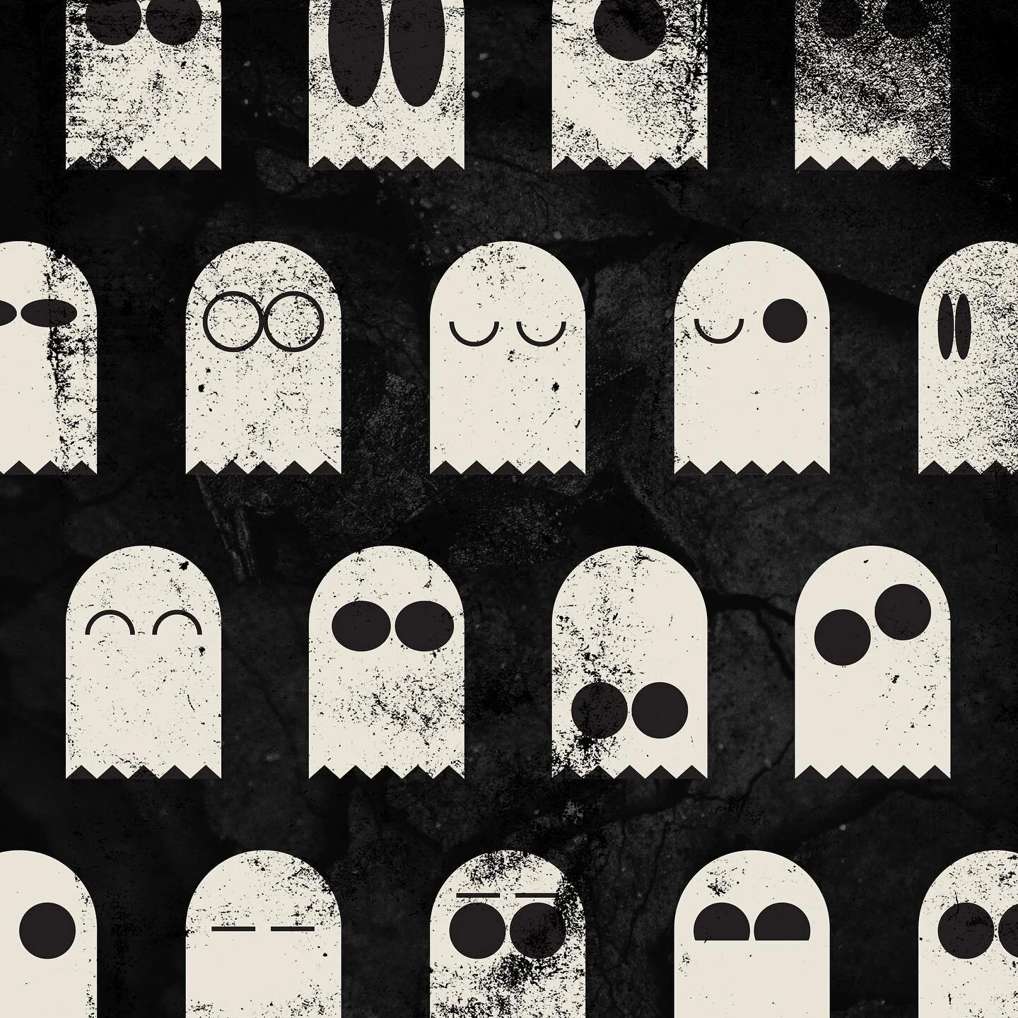 Day 10 // Ghosts 
.
#lunchoween #lunchdesignco #ghosts #illustration #faces #adobeillustrator #graphicdesign #halloween