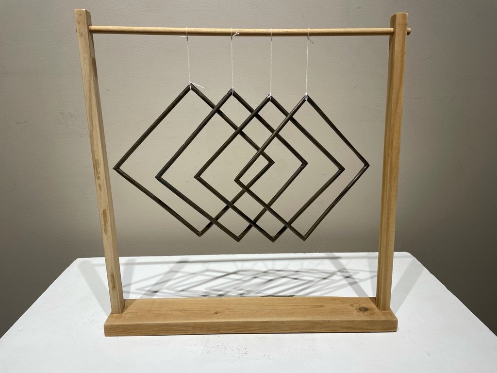 Sound Frames - Bronze, Wood, Sound, One block perimeter around the Art Association