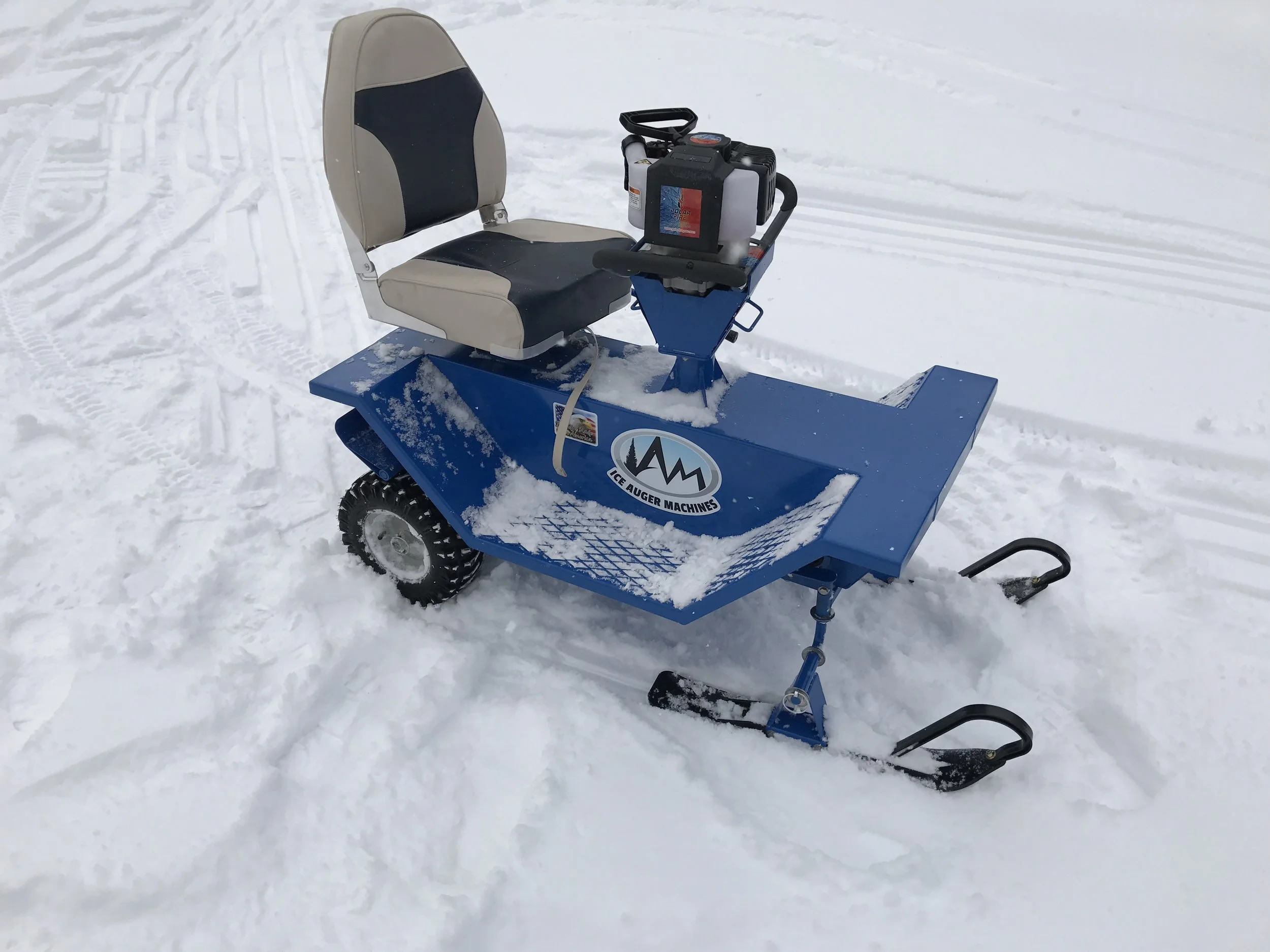 ice auger powered cart