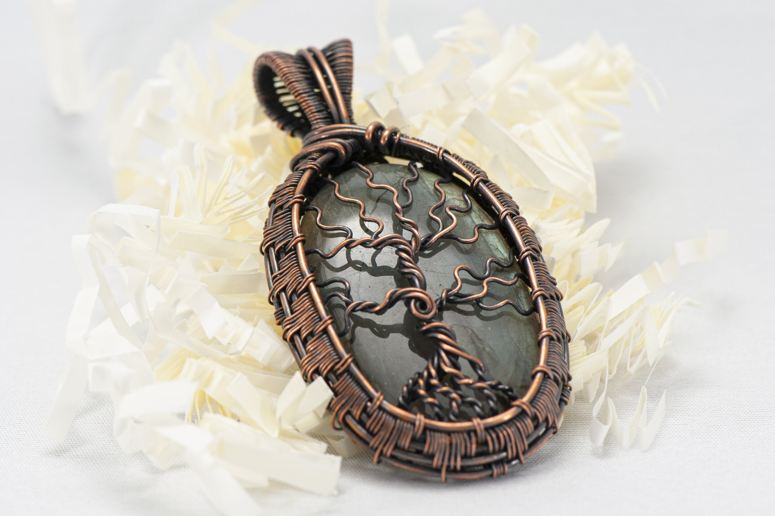 Handmade copper wire pendant