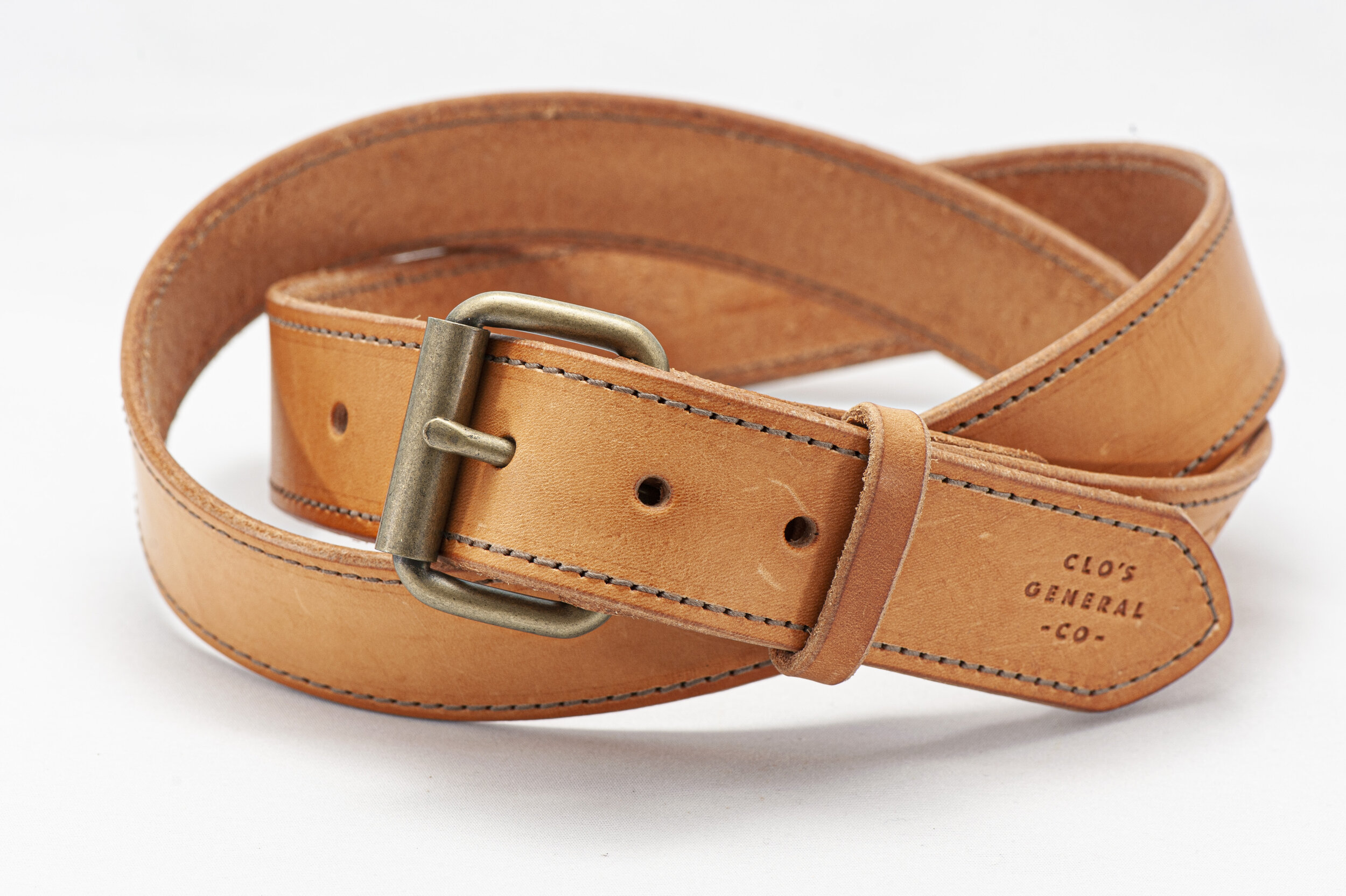 Handmade vegetable tanned belt